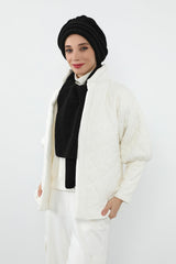 Kışlık Düz Pileli Bone ve Atkı Takımı,BAT-3DK