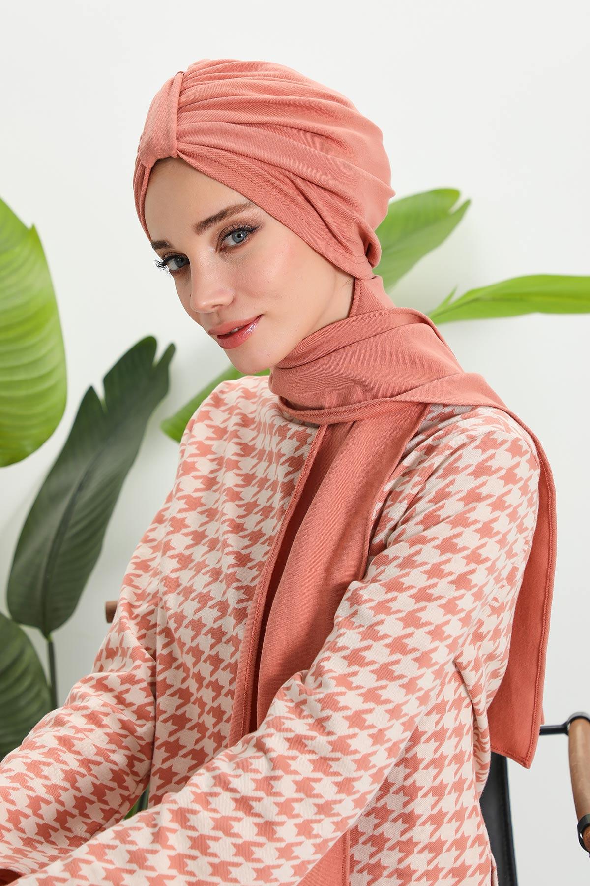 Kışlık Fularlı Bone Türban,B-80RB