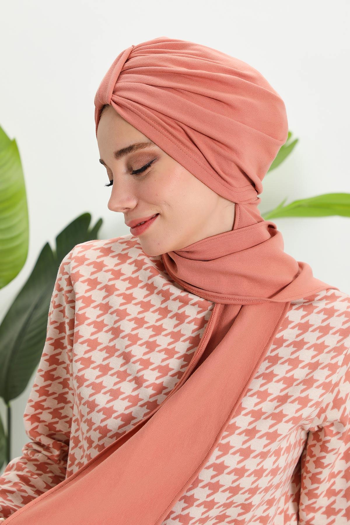 Kışlık Fularlı Bone Türban,B-80RB