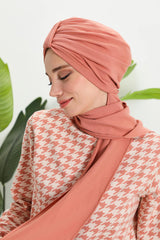 Kışlık Fularlı Bone Türban,B-80RB