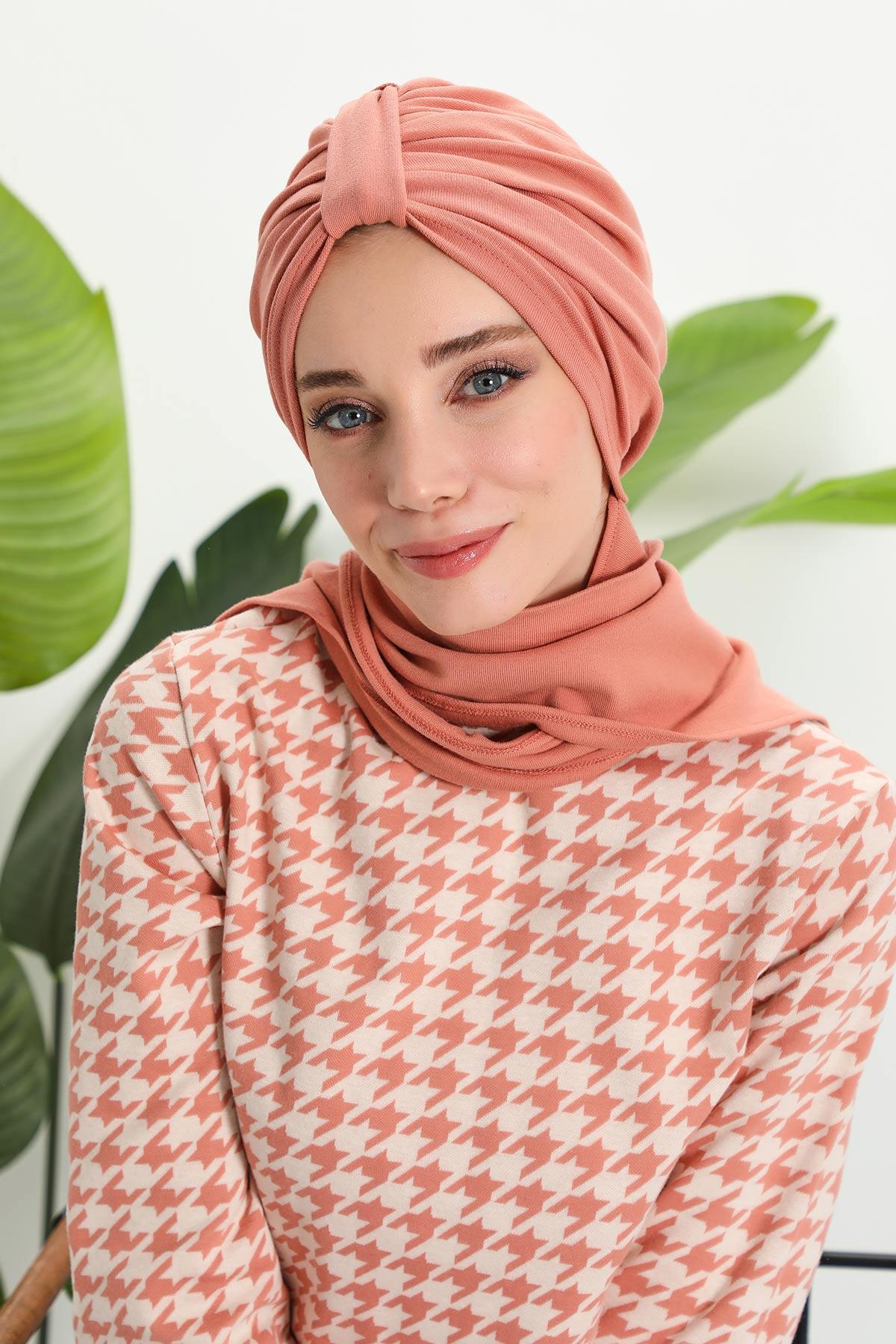 Kışlık Fularlı Bone Türban,B-80RB