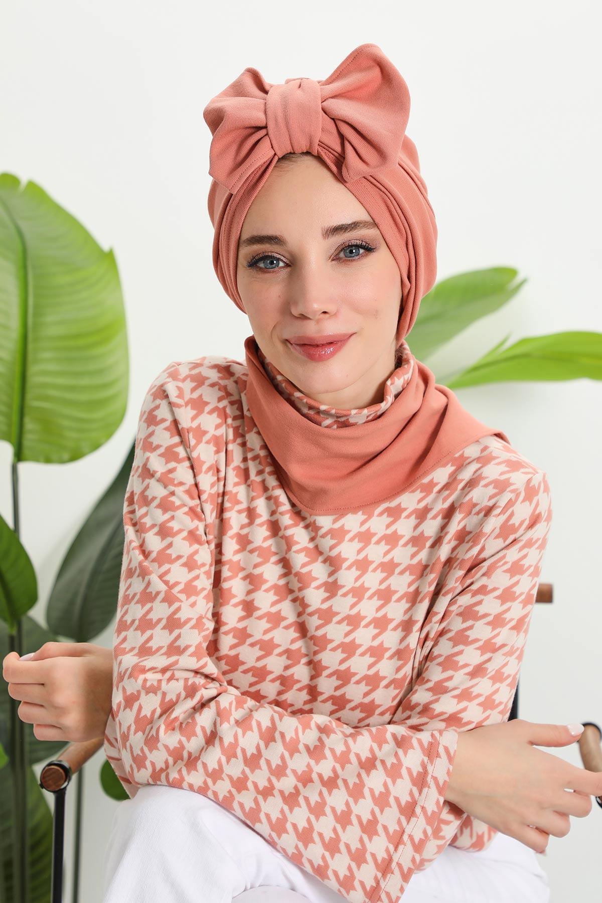 Kışlık Fularlı Bone Türban,B-80RB