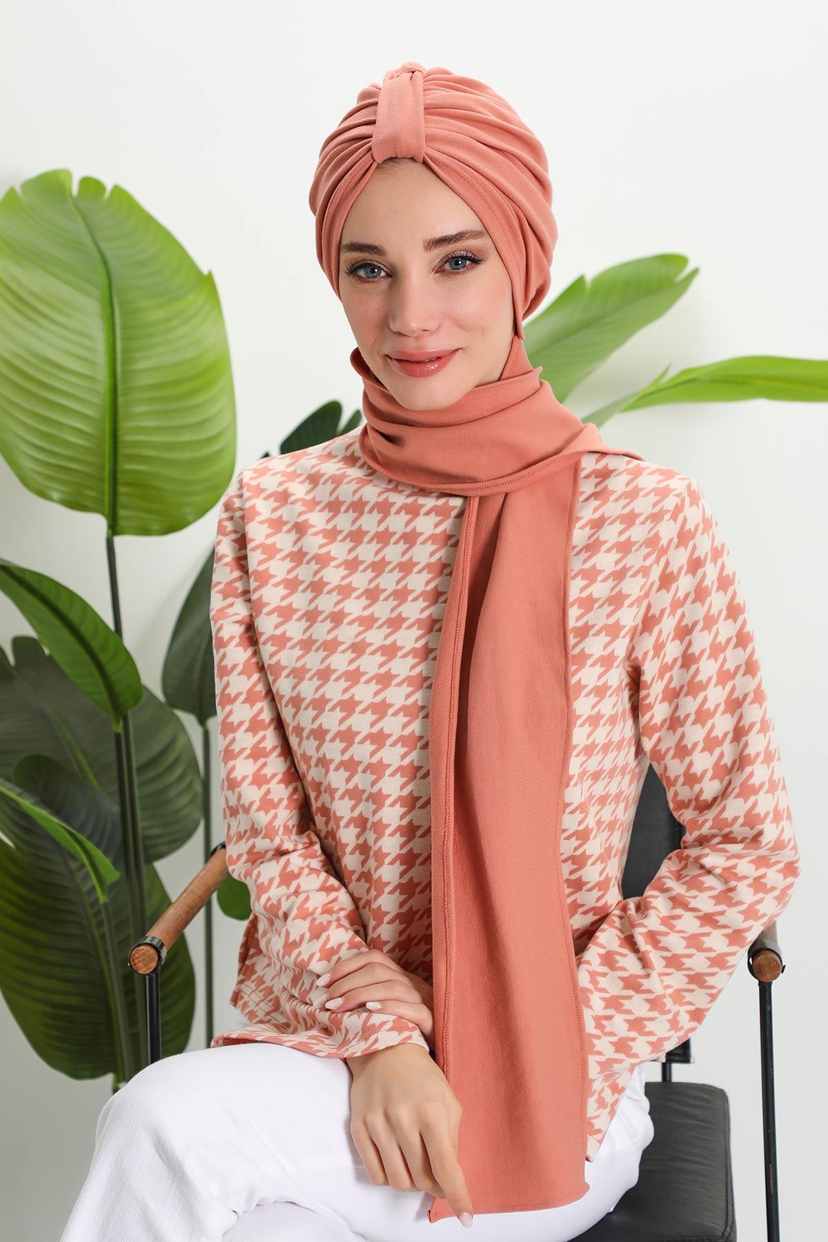 Kışlık Fularlı Bone Türban,B-80RB