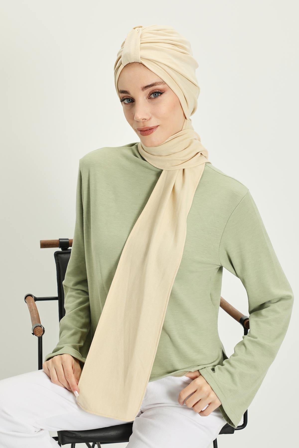 Kışlık Fularlı Bone Türban,B-80RB