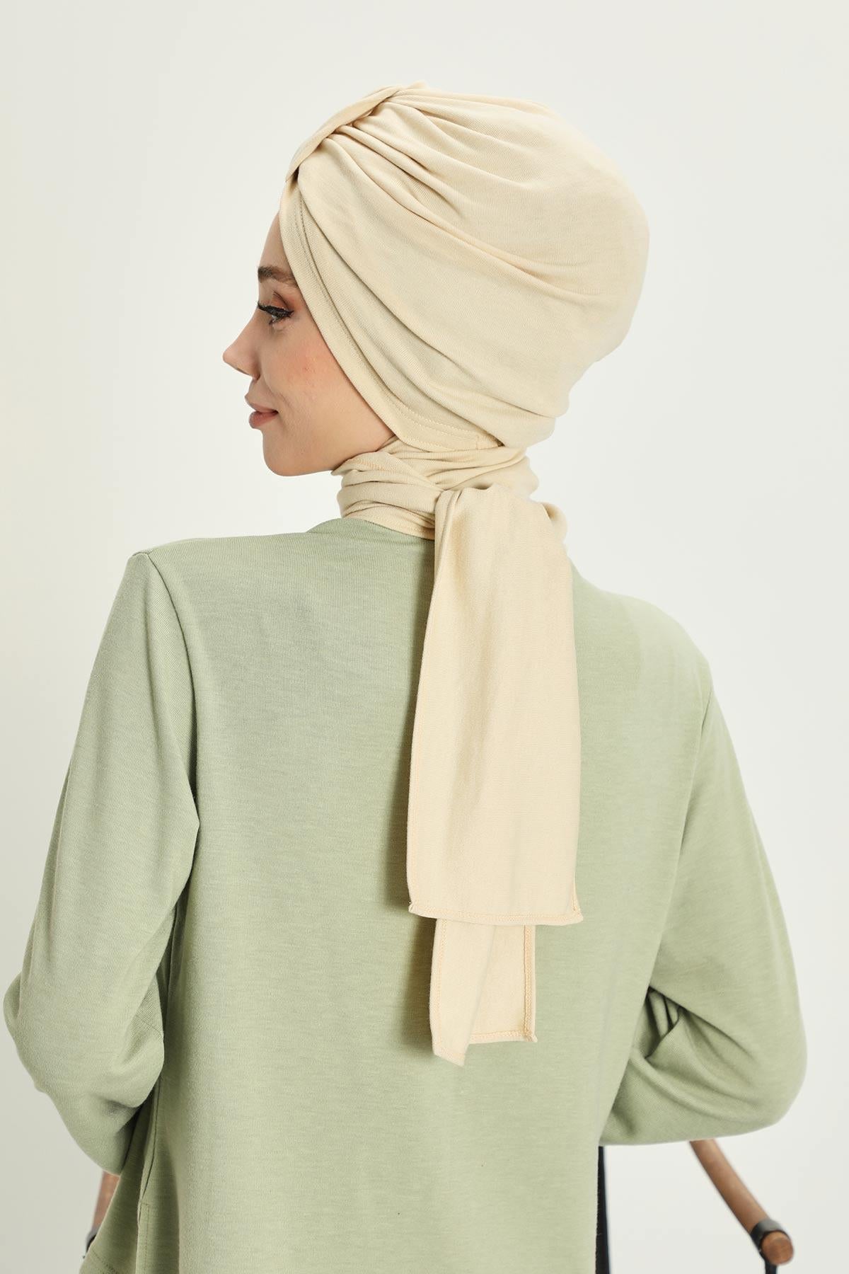 Kışlık Fularlı Bone Türban,B-80RB