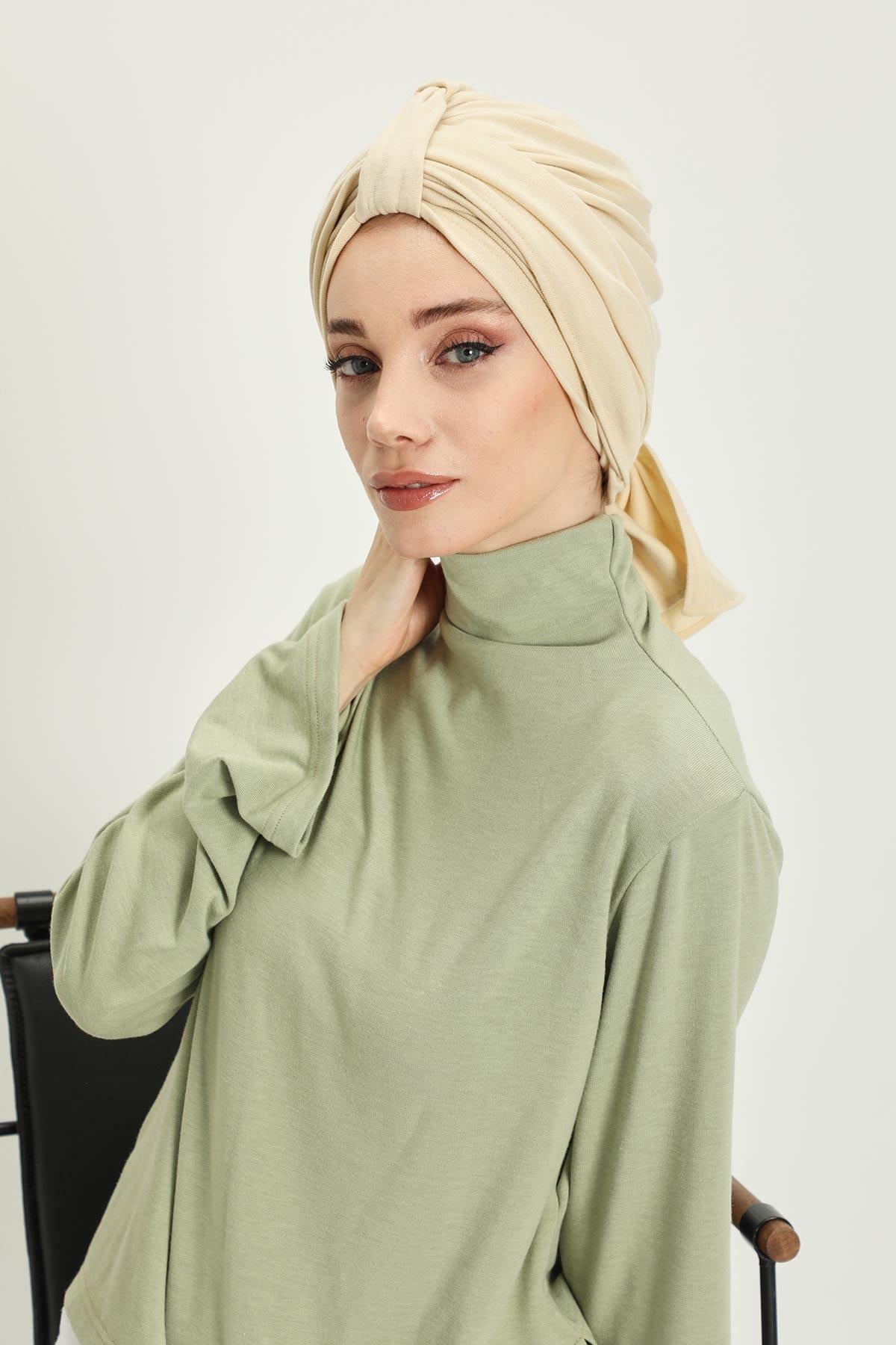 Kışlık Fularlı Bone Türban,B-80RB