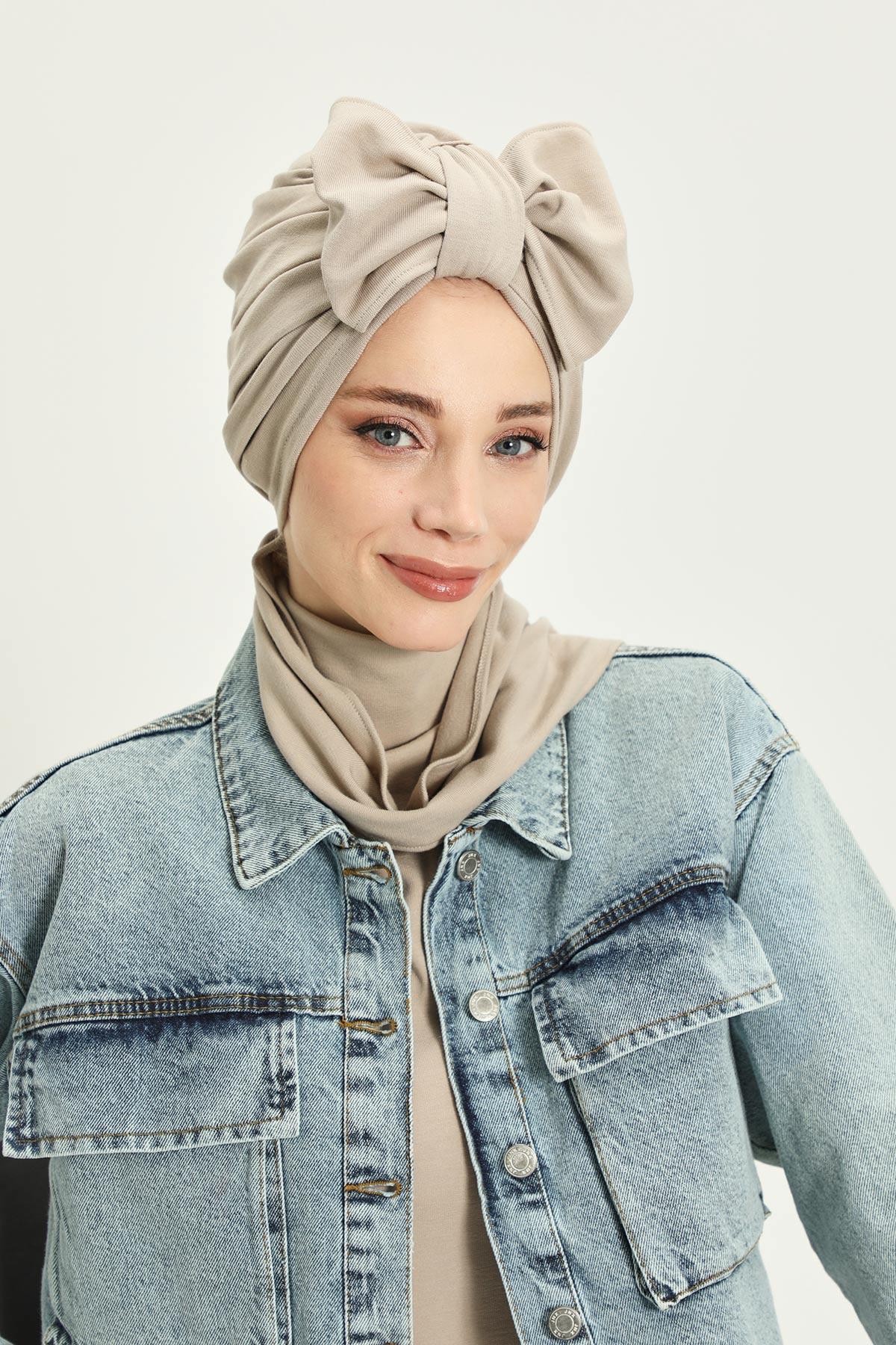 Kışlık Fularlı Bone Türban,B-80RB