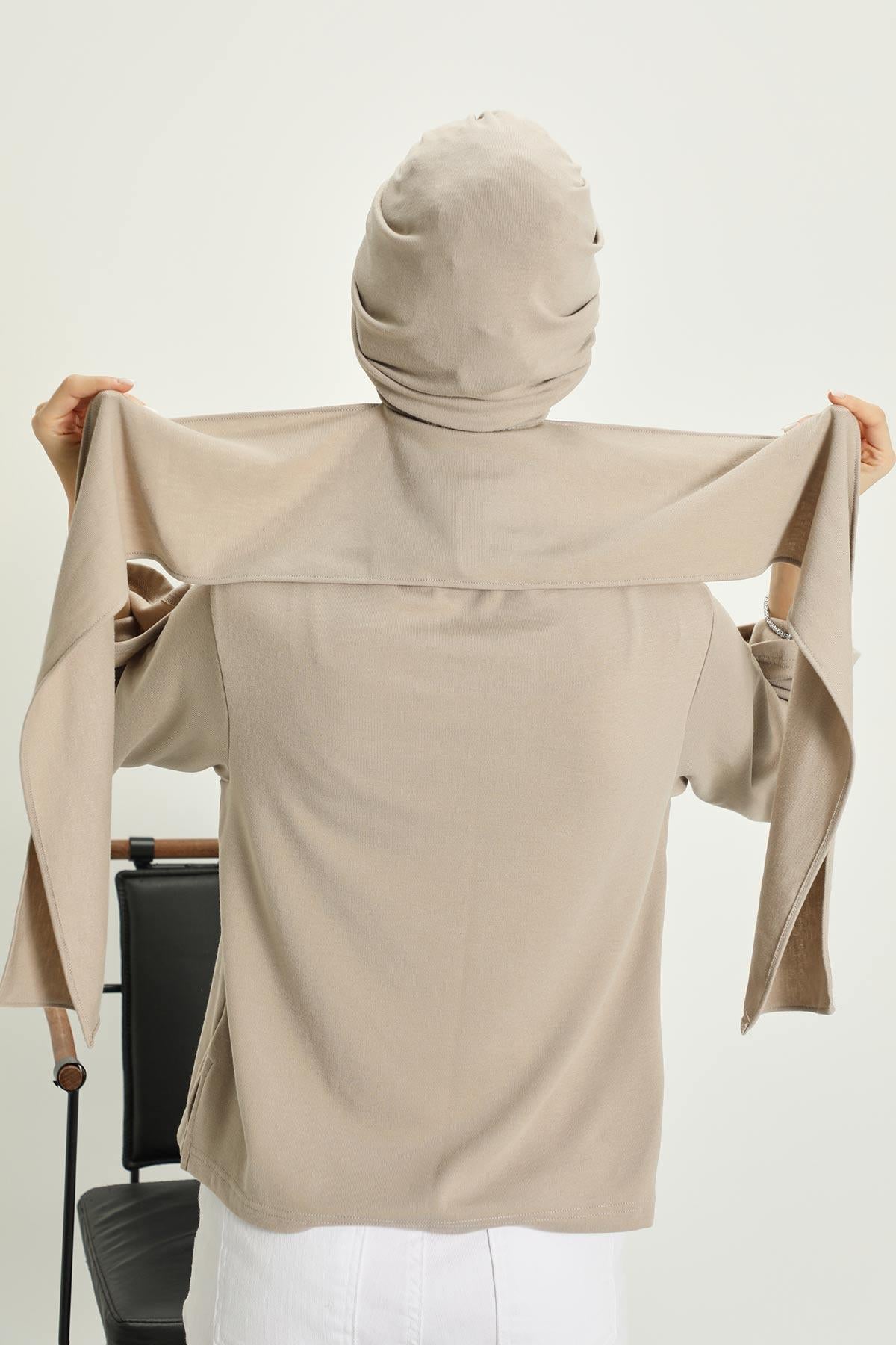 Kışlık Fularlı Bone Türban,B-80RB