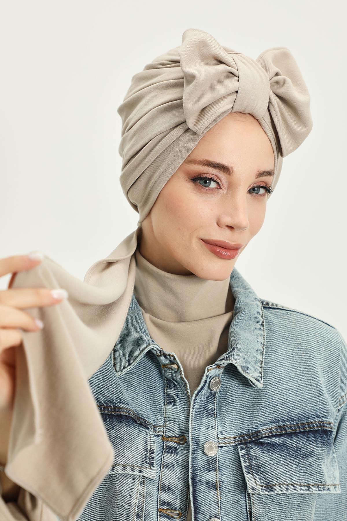 Kışlık Fularlı Bone Türban,B-80RB