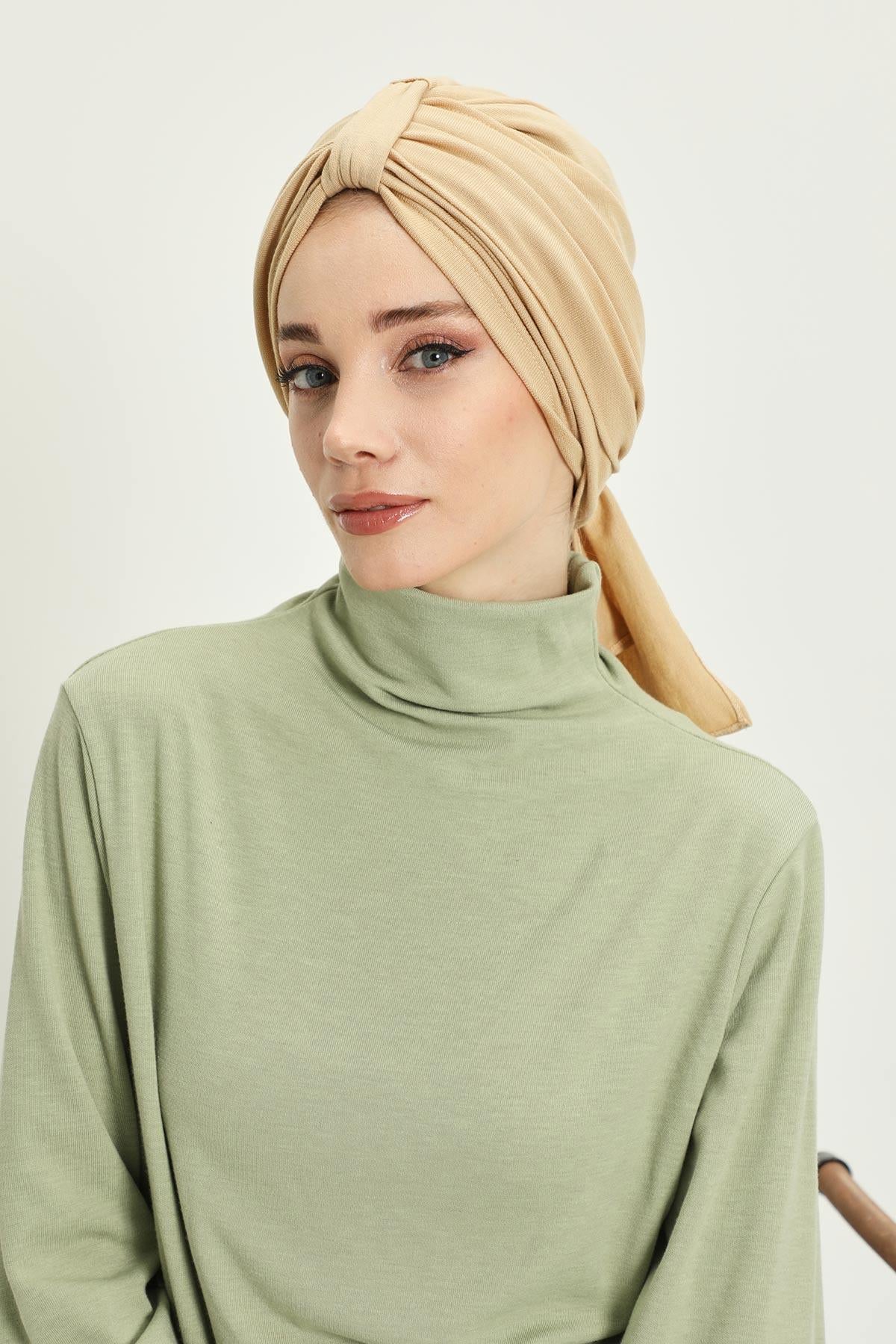 Kışlık Fularlı Bone Türban,B-80RB