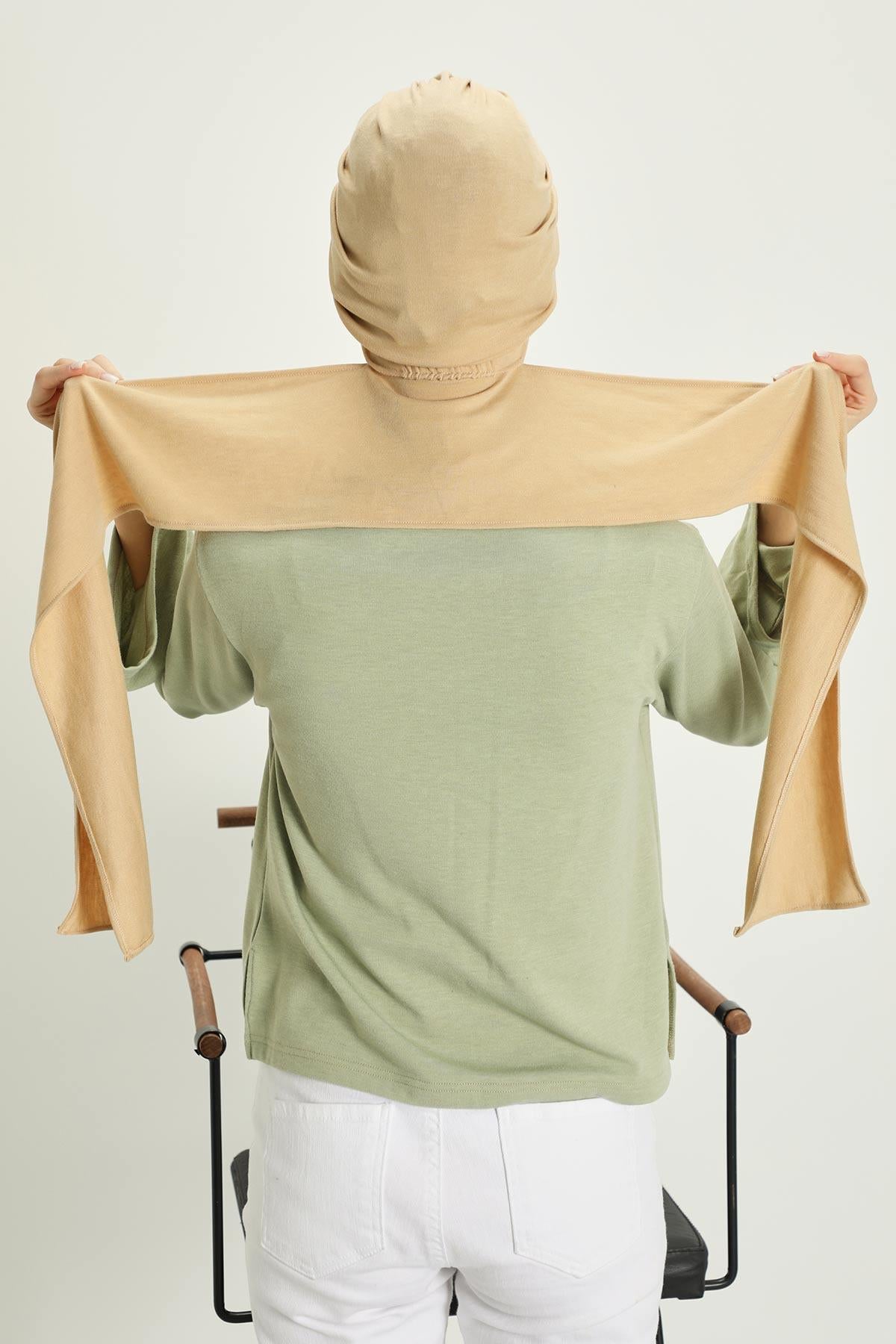 Kışlık Fularlı Bone Türban,B-80RB