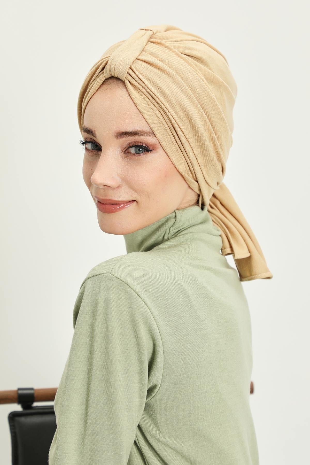 Kışlık Fularlı Bone Türban,B-80RB