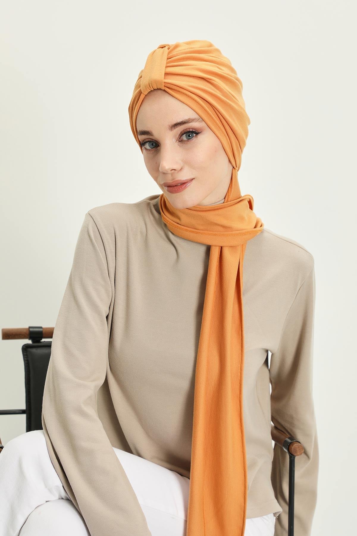 Kışlık Fularlı Bone Türban,B-80RB