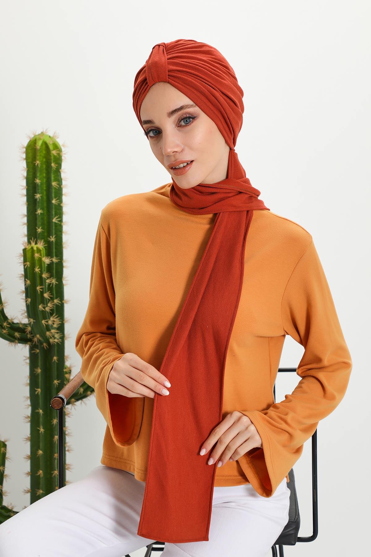 Kışlık Fularlı Bone Türban,B-80RB