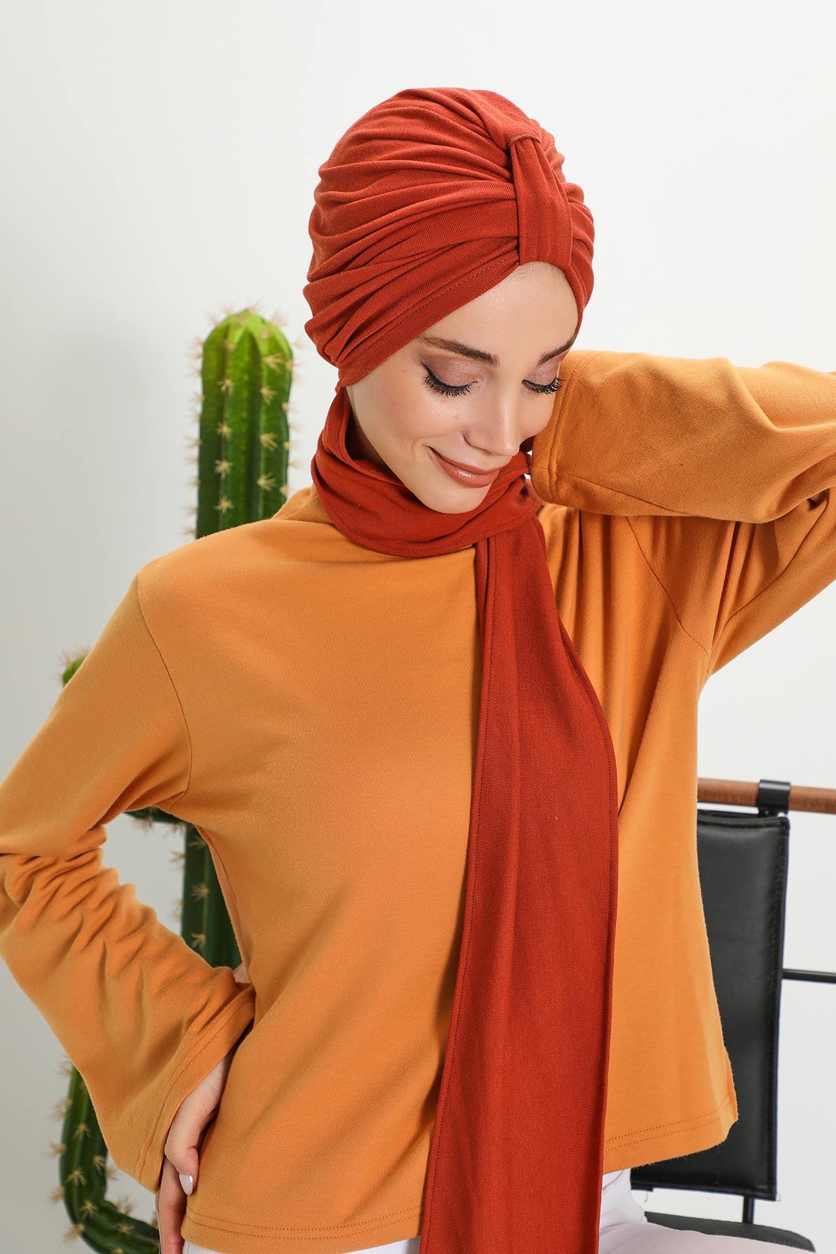 Kışlık Fularlı Bone Türban,B-80RB