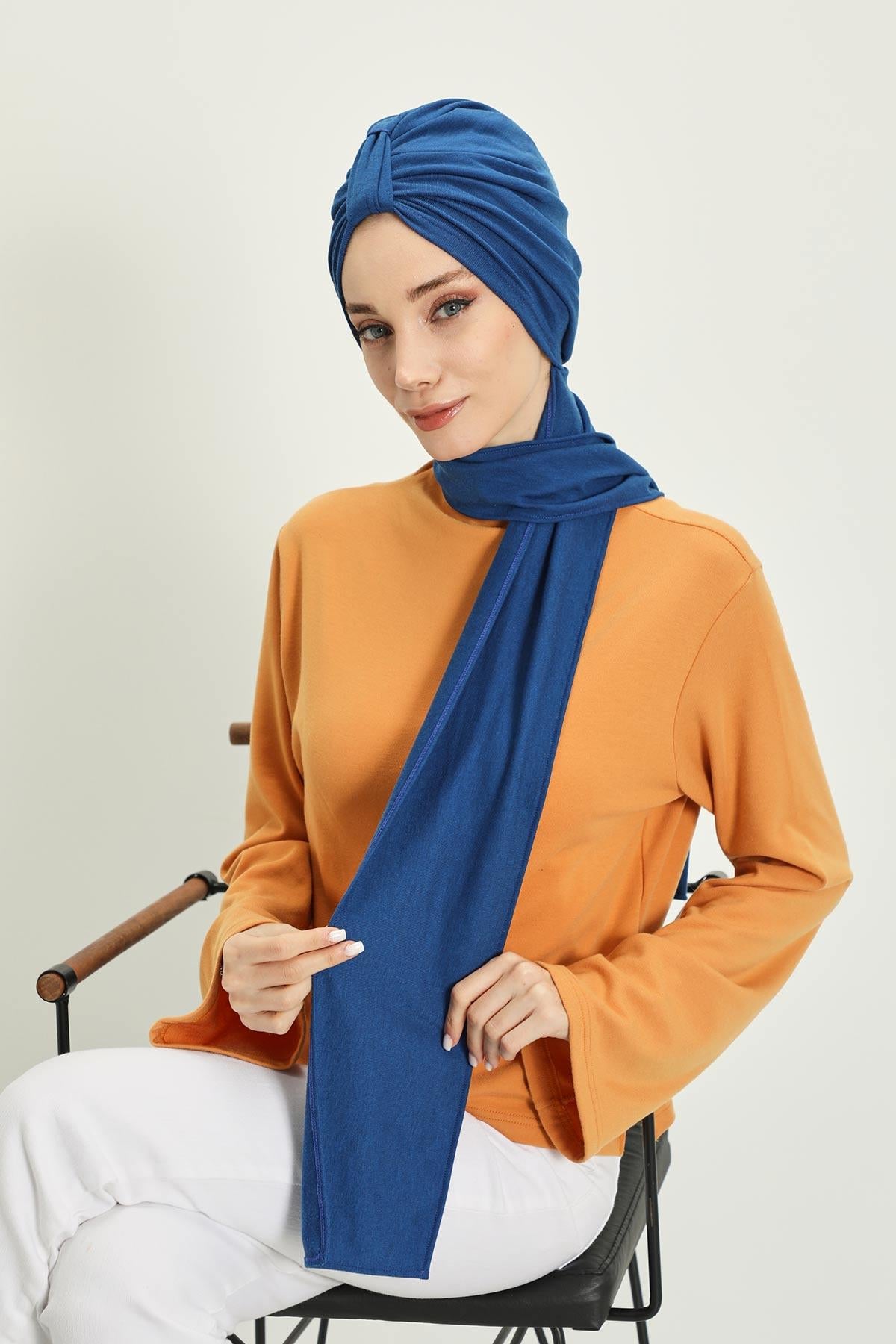 Kışlık Fularlı Bone Türban,B-80RB