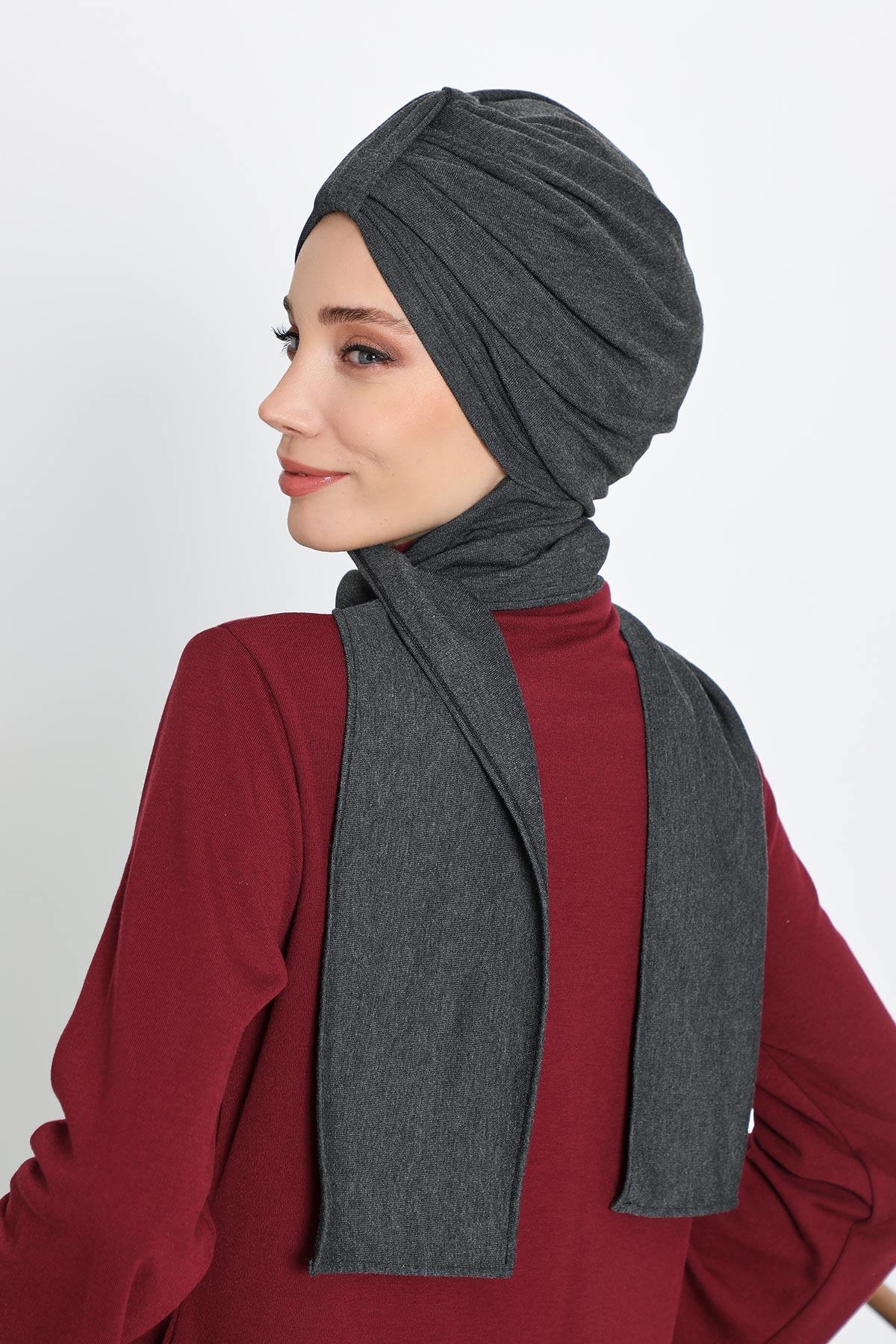 Kışlık Fularlı Bone Türban,B-80RB