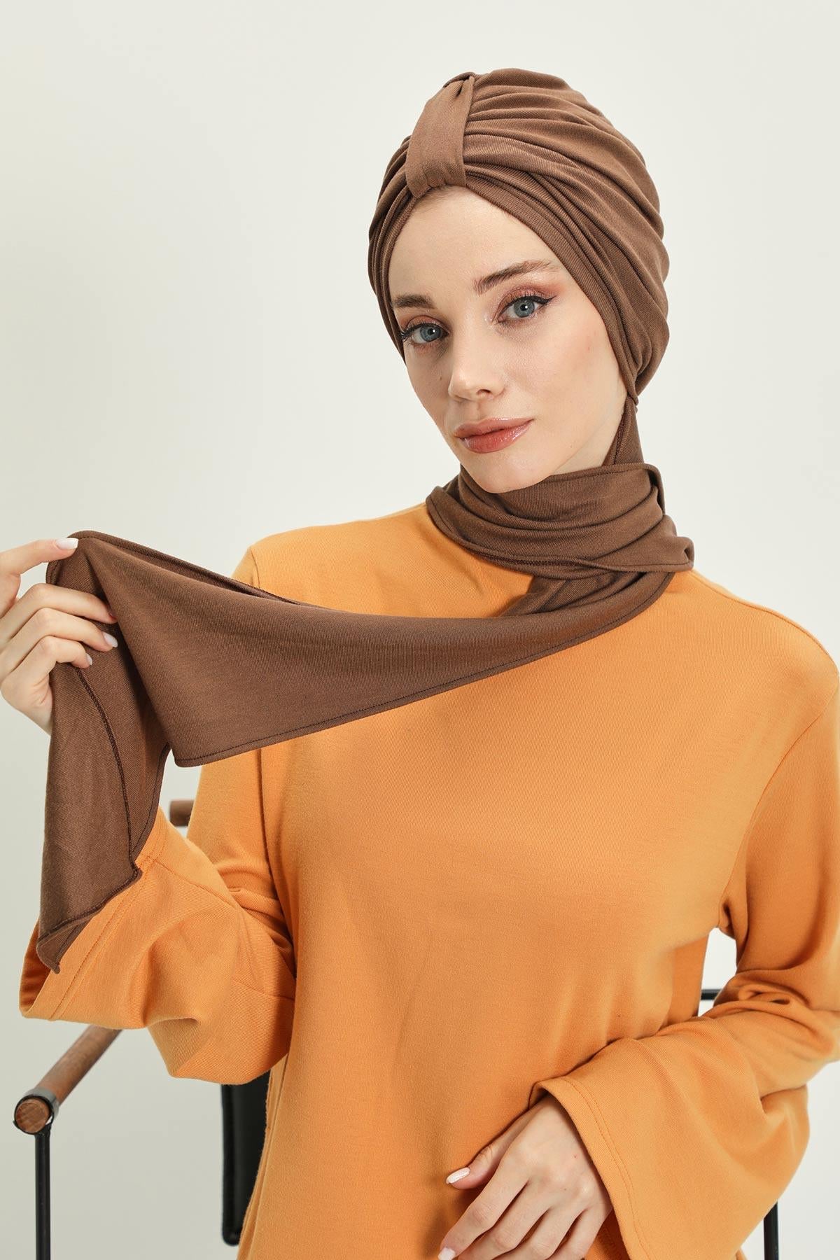 Kışlık Fularlı Bone Türban,B-80RB