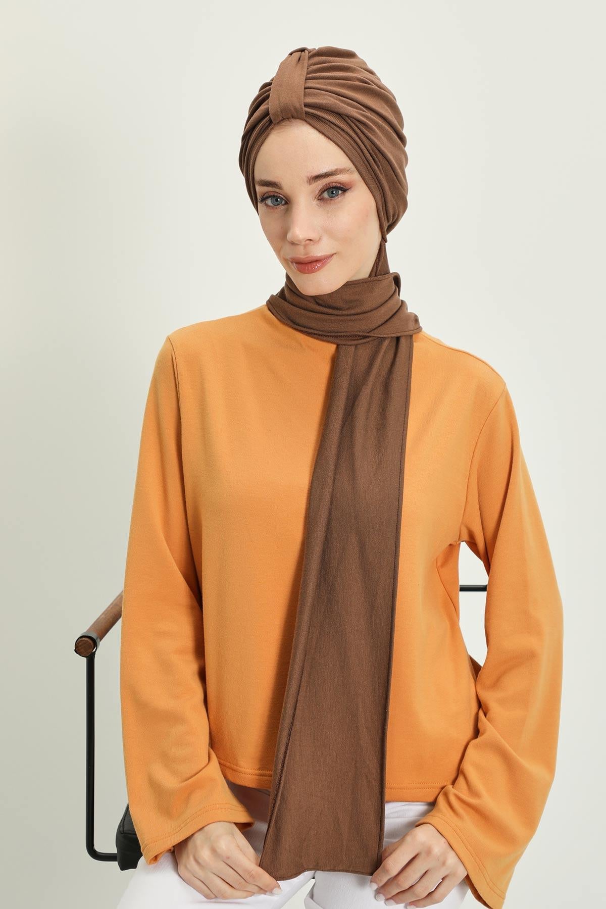 Kışlık Fularlı Bone Türban,B-80RB