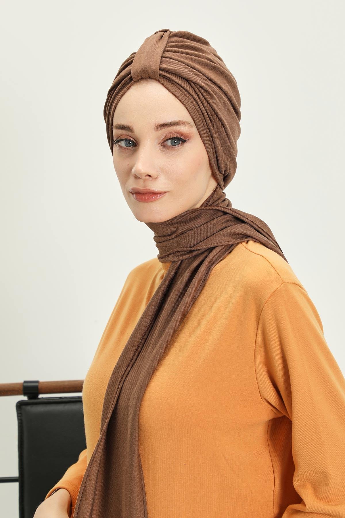 Kışlık Fularlı Bone Türban,B-80RB