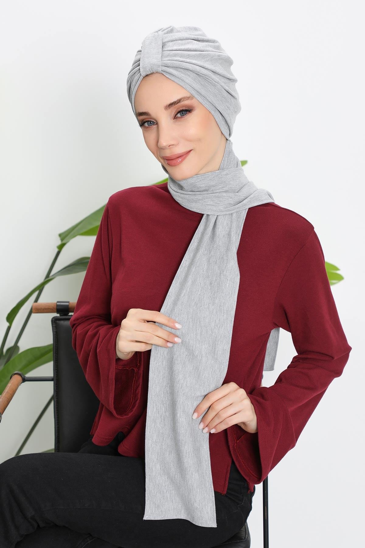 Kışlık Fularlı Bone Türban,B-80RB