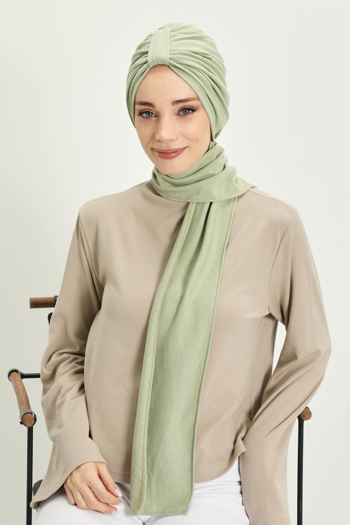 Kışlık Fularlı Bone Türban,B-80RB