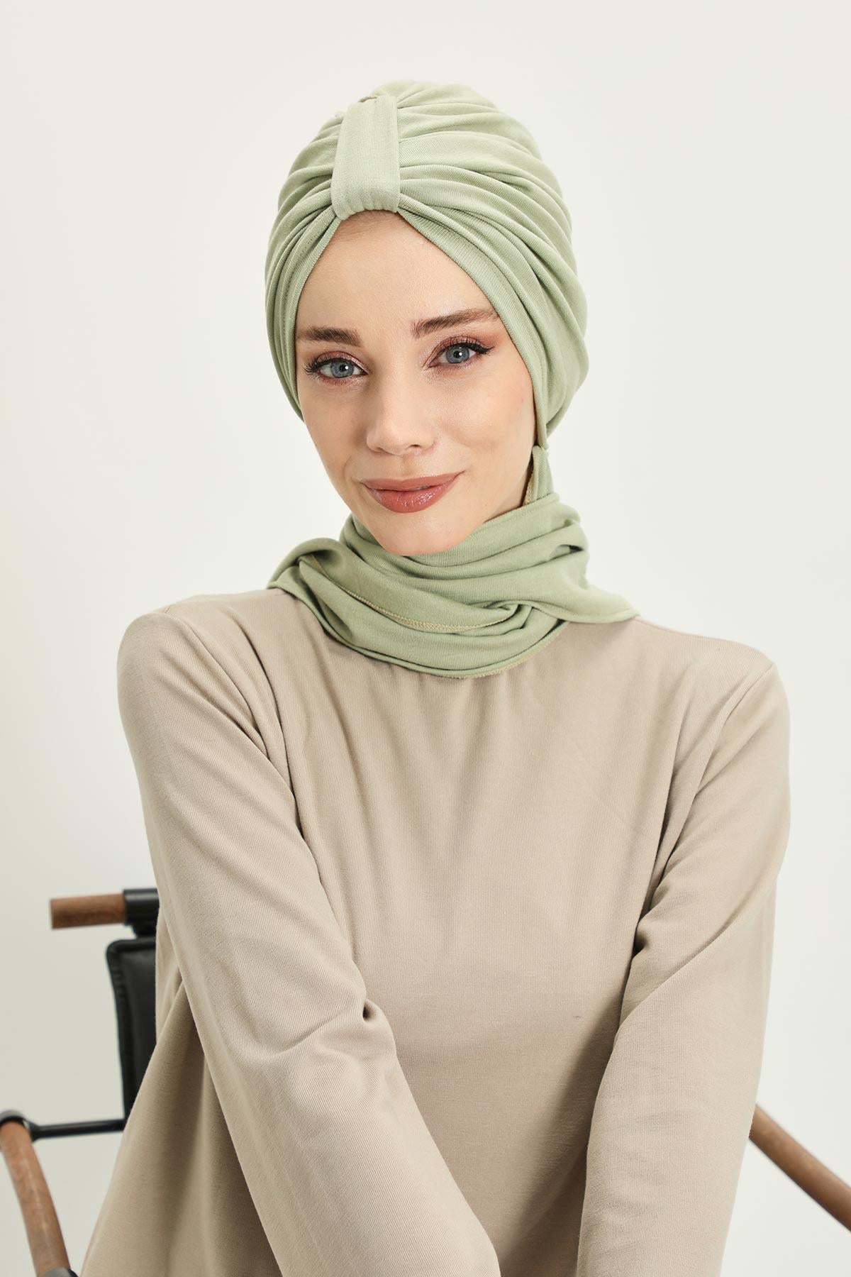 Kışlık Fularlı Bone Türban,B-80RB