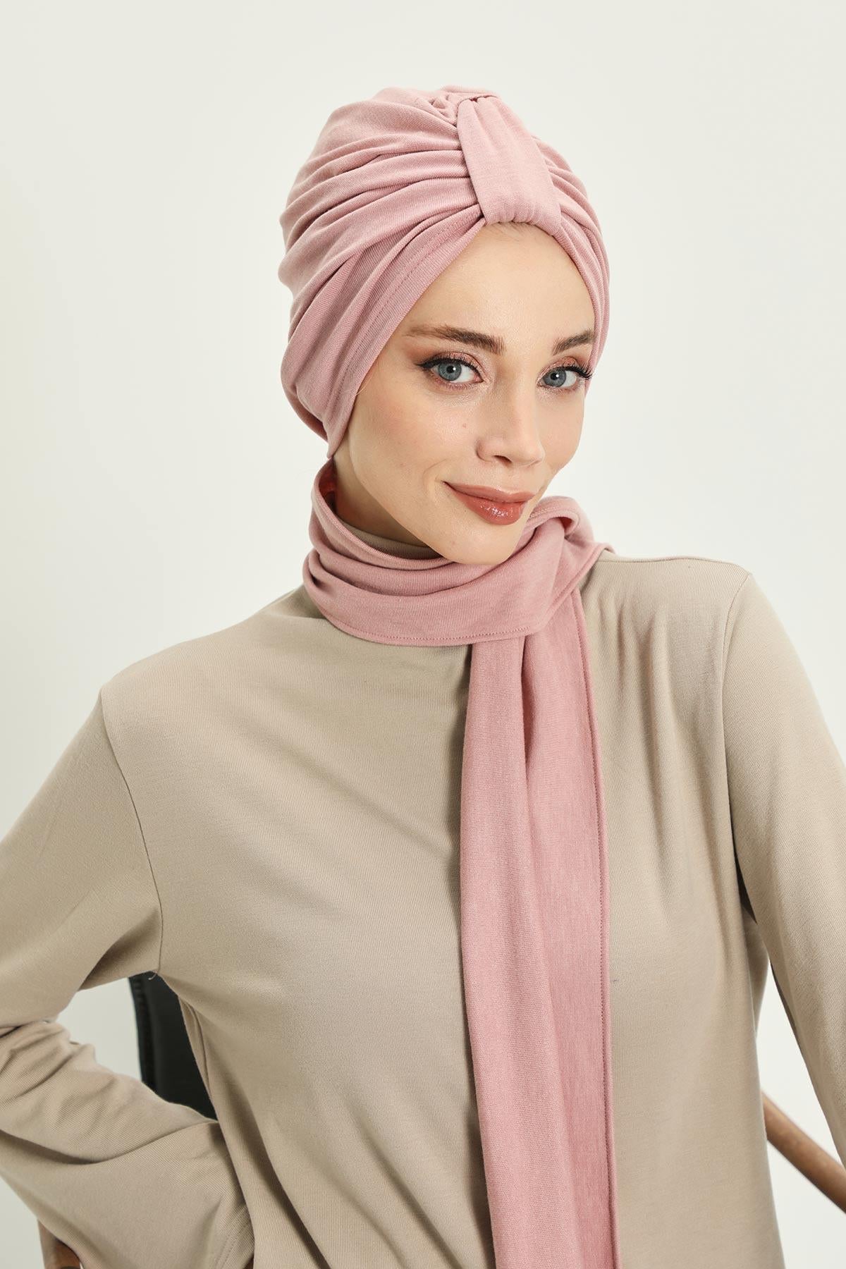 Kışlık Fularlı Bone Türban,B-80RB