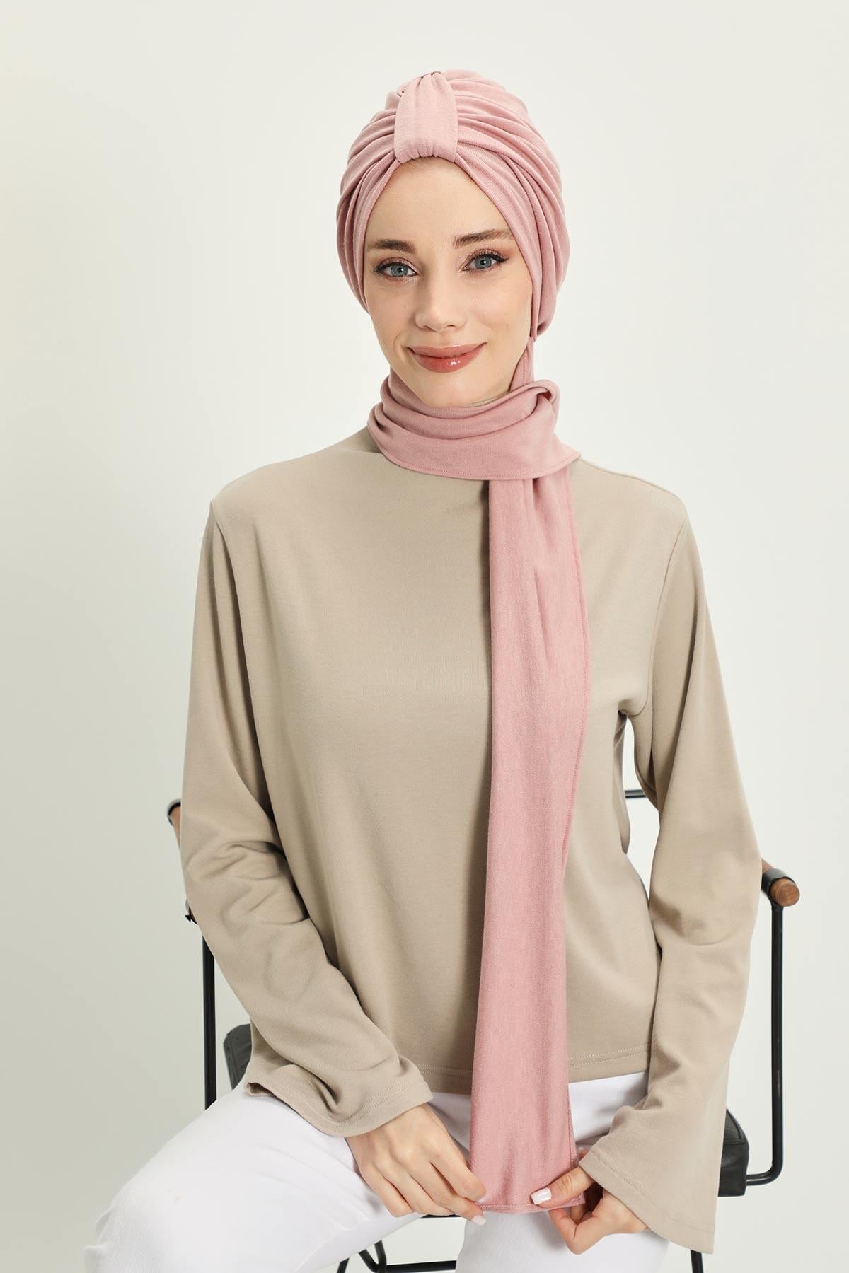 Kışlık Fularlı Bone Türban,B-80RB