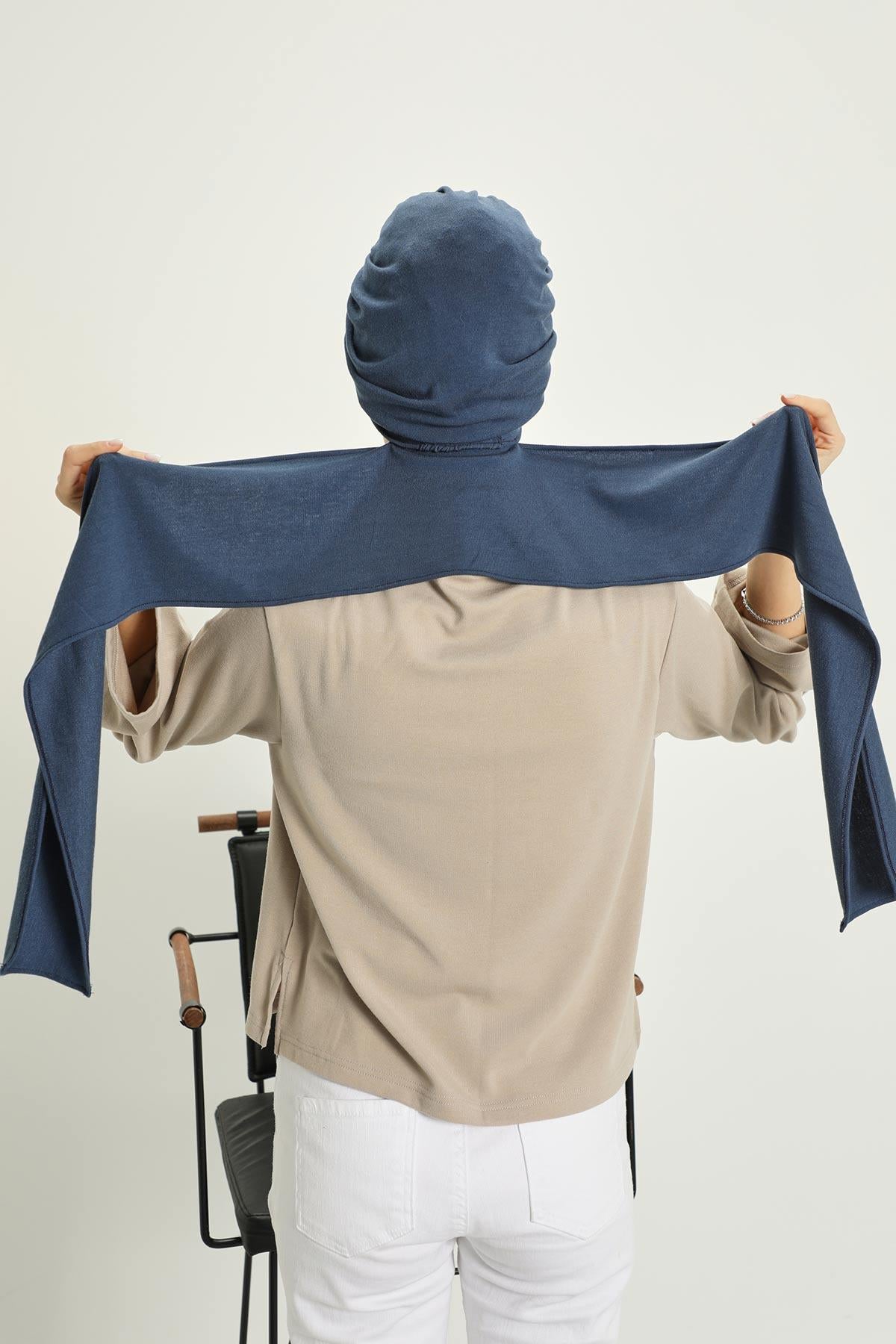 Kışlık Fularlı Bone Türban,B-80RB