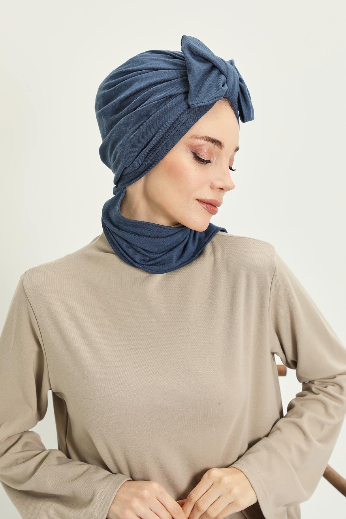 Kışlık Fularlı Bone Türban,B-80RB