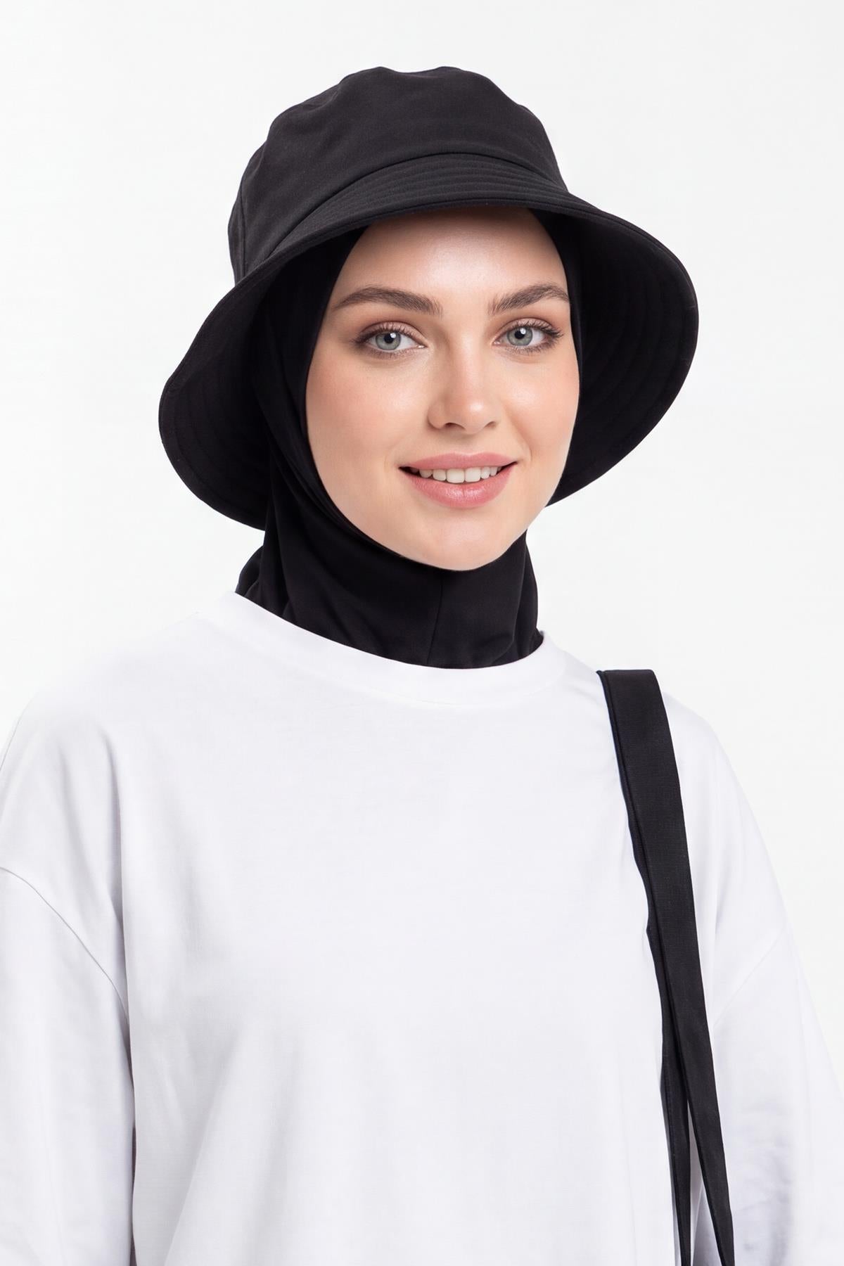 Kışlık İç Boneli Tesettür Bucket Şapka,B-103O