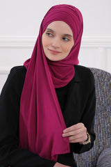 Klasik Tasarım Çapraz Dikim Pratik Şifon Şal,CPS-15,CPS-15