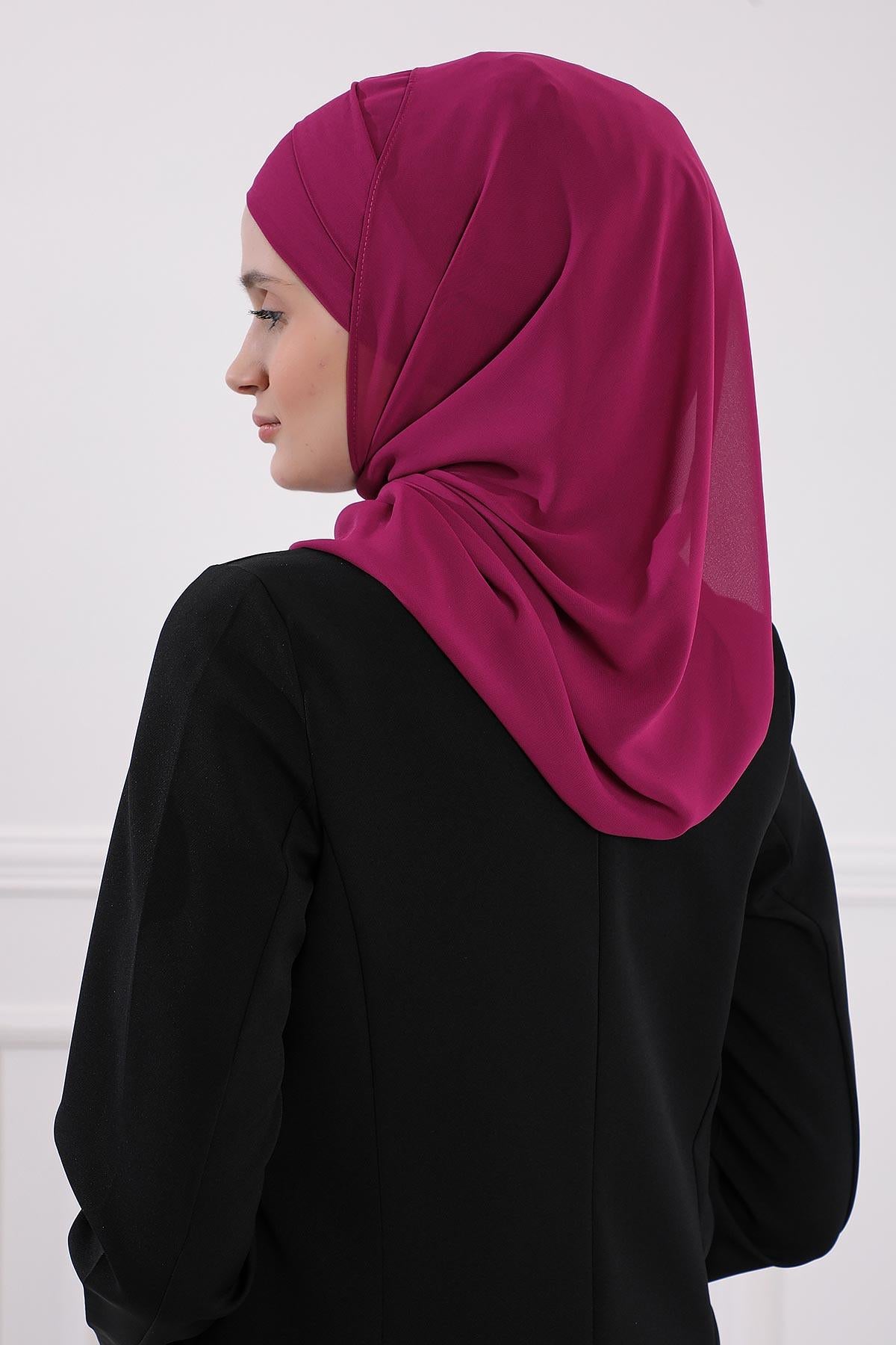 Klasik Tasarım Çapraz Dikim Pratik Şifon Şal,CPS-15,CPS-15