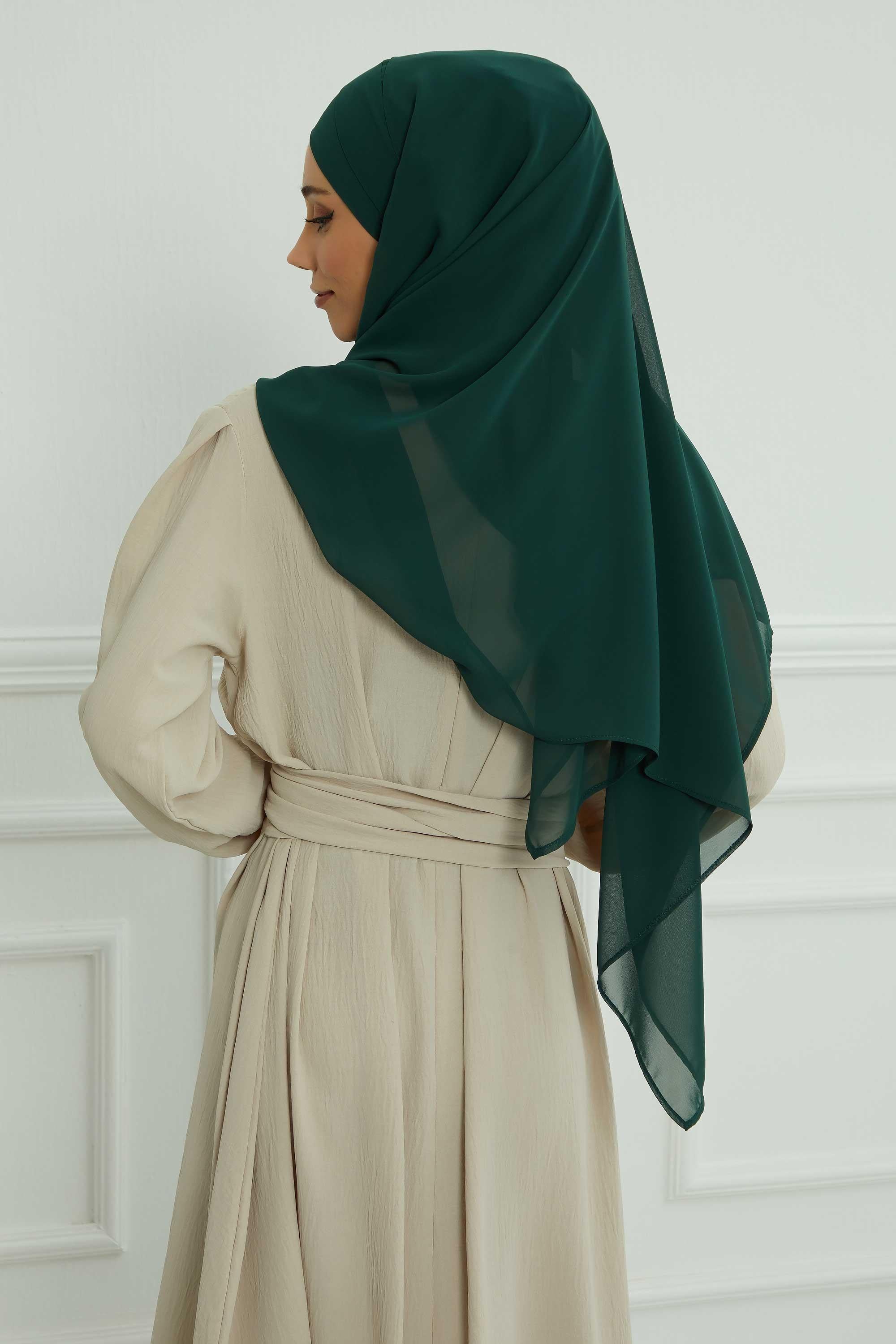 Klasik Tasarım Çapraz Dikim Pratik Şifon Şal,CPS-15,CPS-15