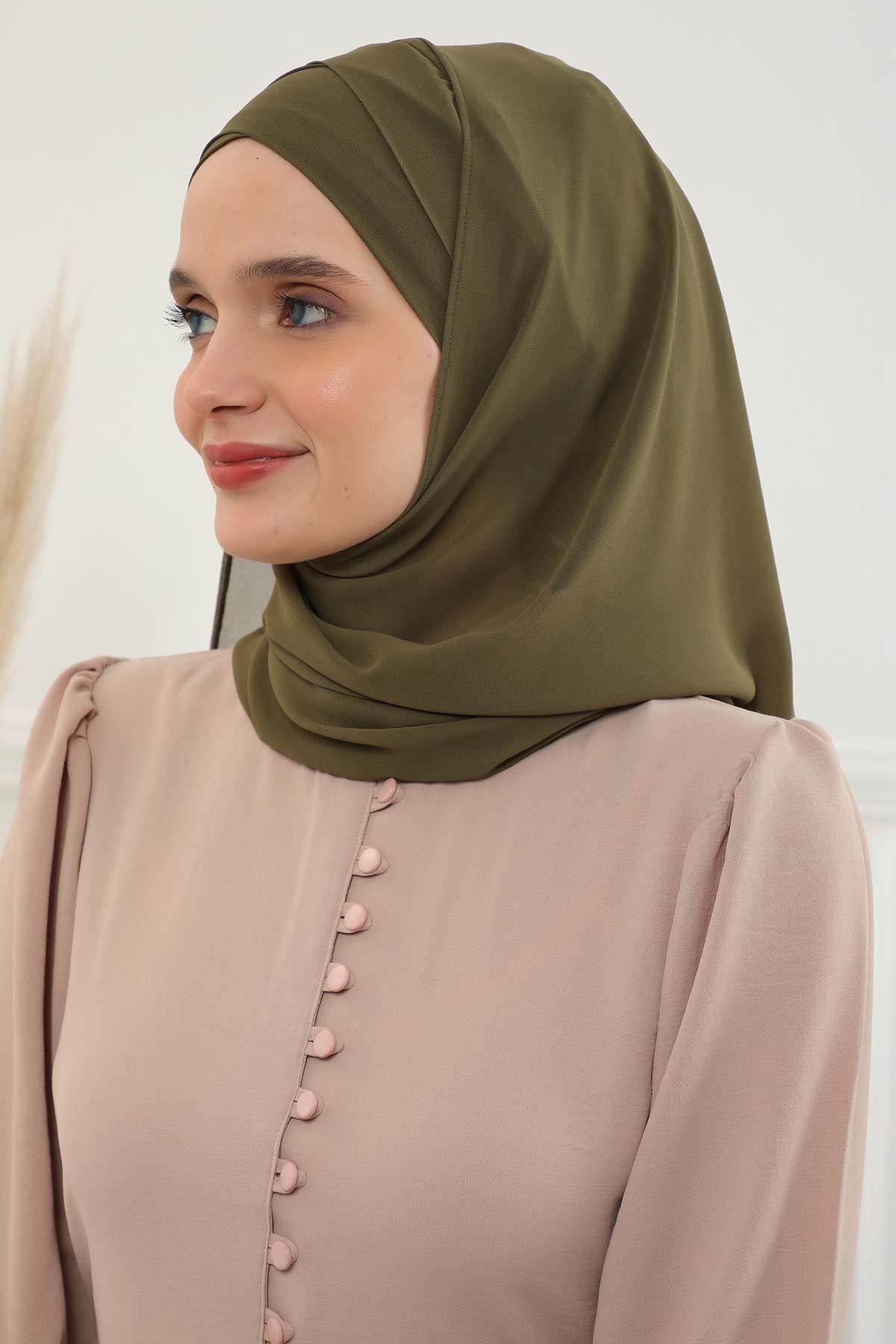 Klasik Tasarım Çapraz Dikim Pratik Şifon Şal,CPS-15,CPS-15