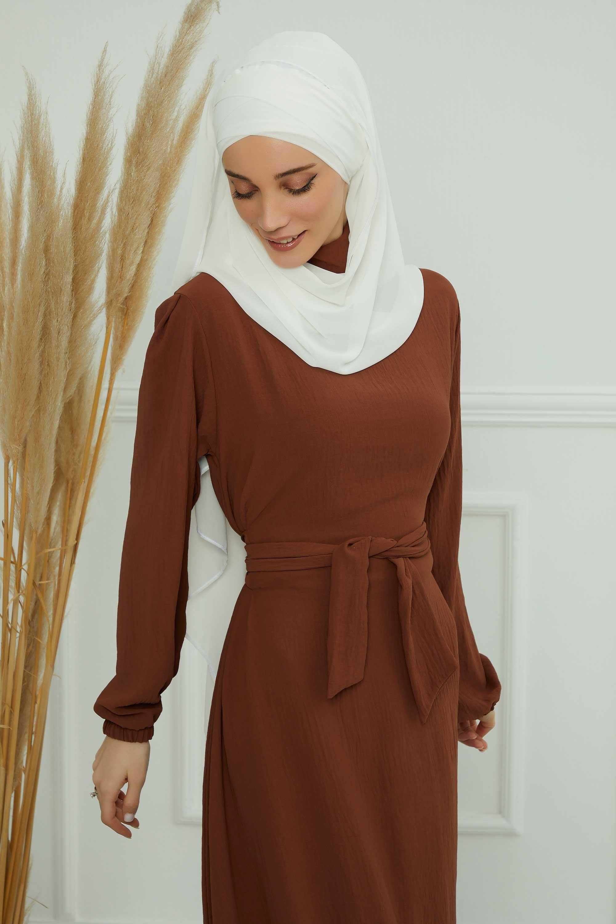 Klasik Tasarım Çapraz Dikim Pratik Şifon Şal,CPS-15,CPS-15