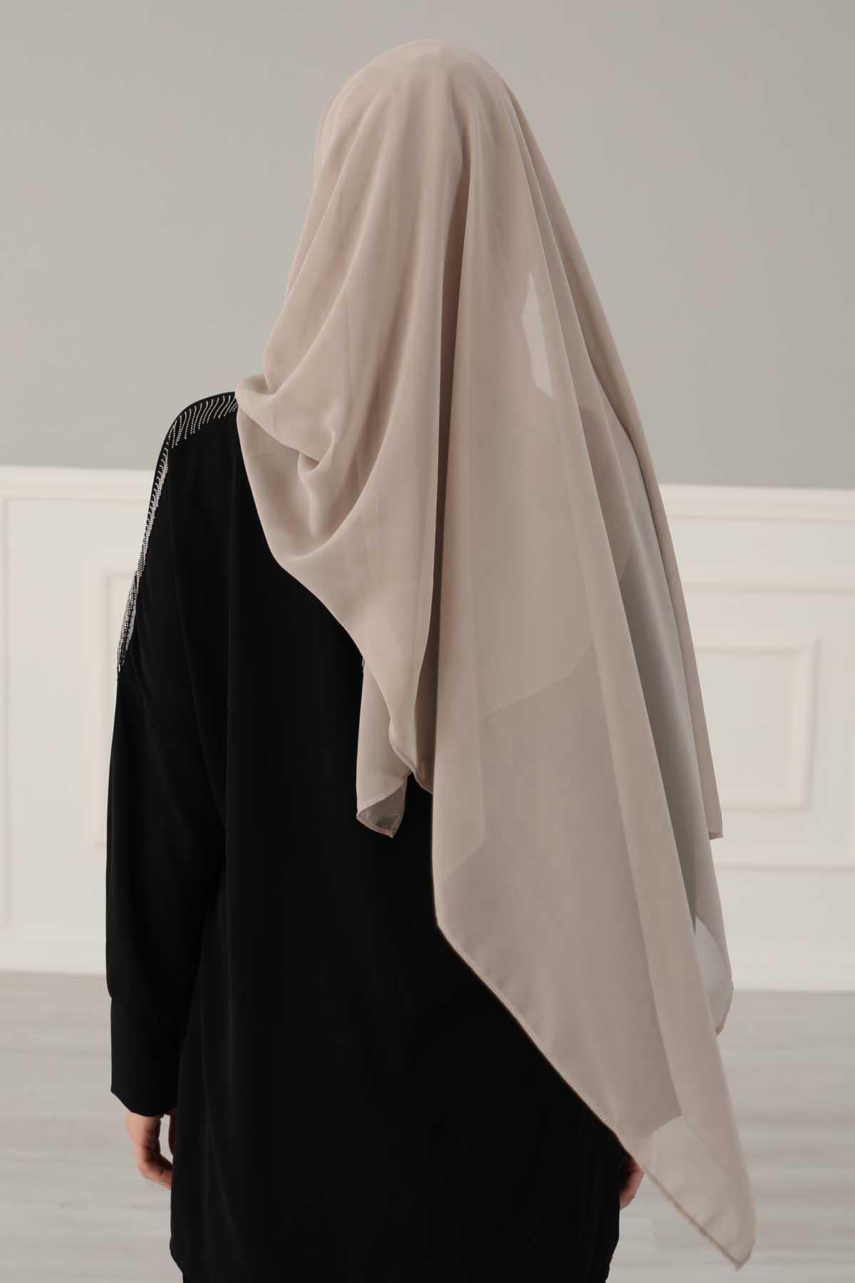 Klasik Tasarım Çapraz Dikim Pratik Şifon Şal,CPS-15,CPS-15