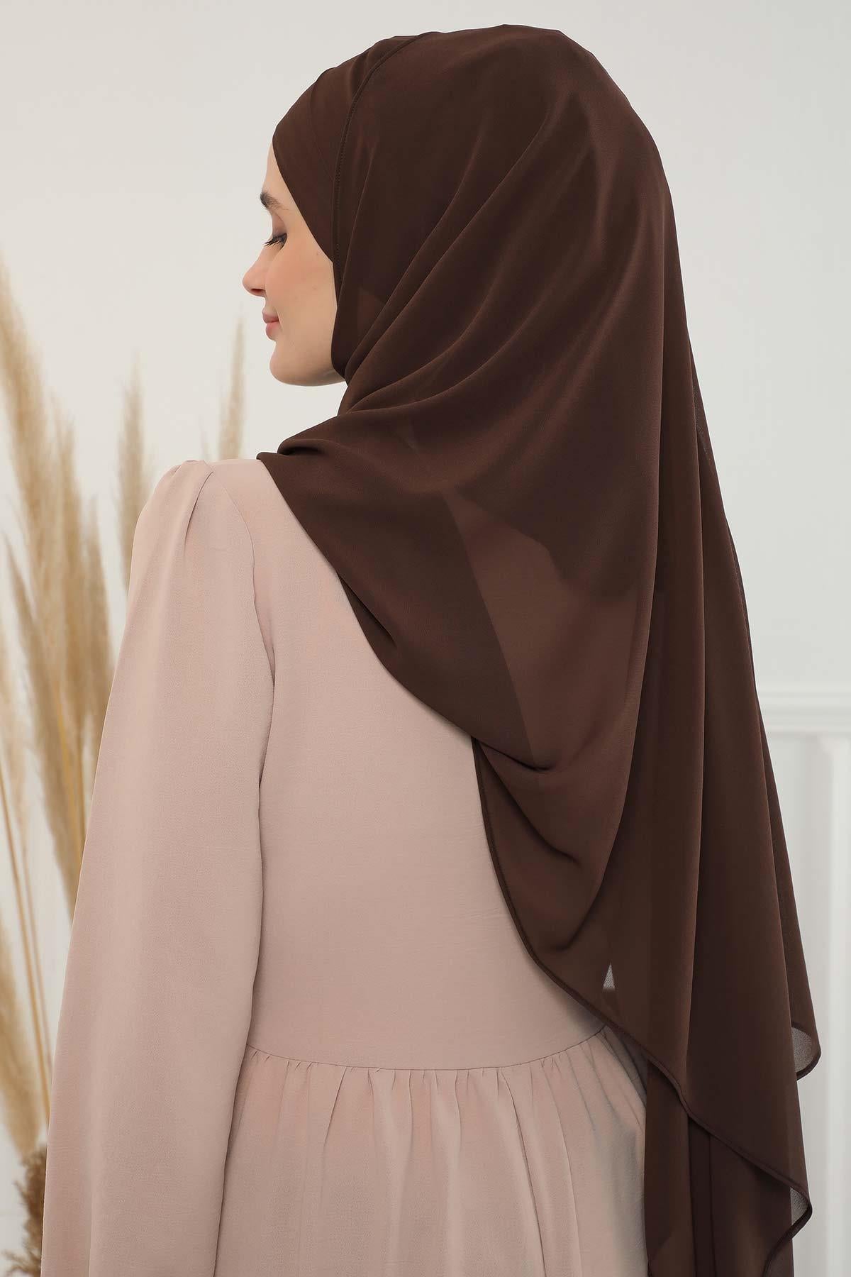 Klasik Tasarım Çapraz Dikim Pratik Şifon Şal,CPS-15,CPS-15