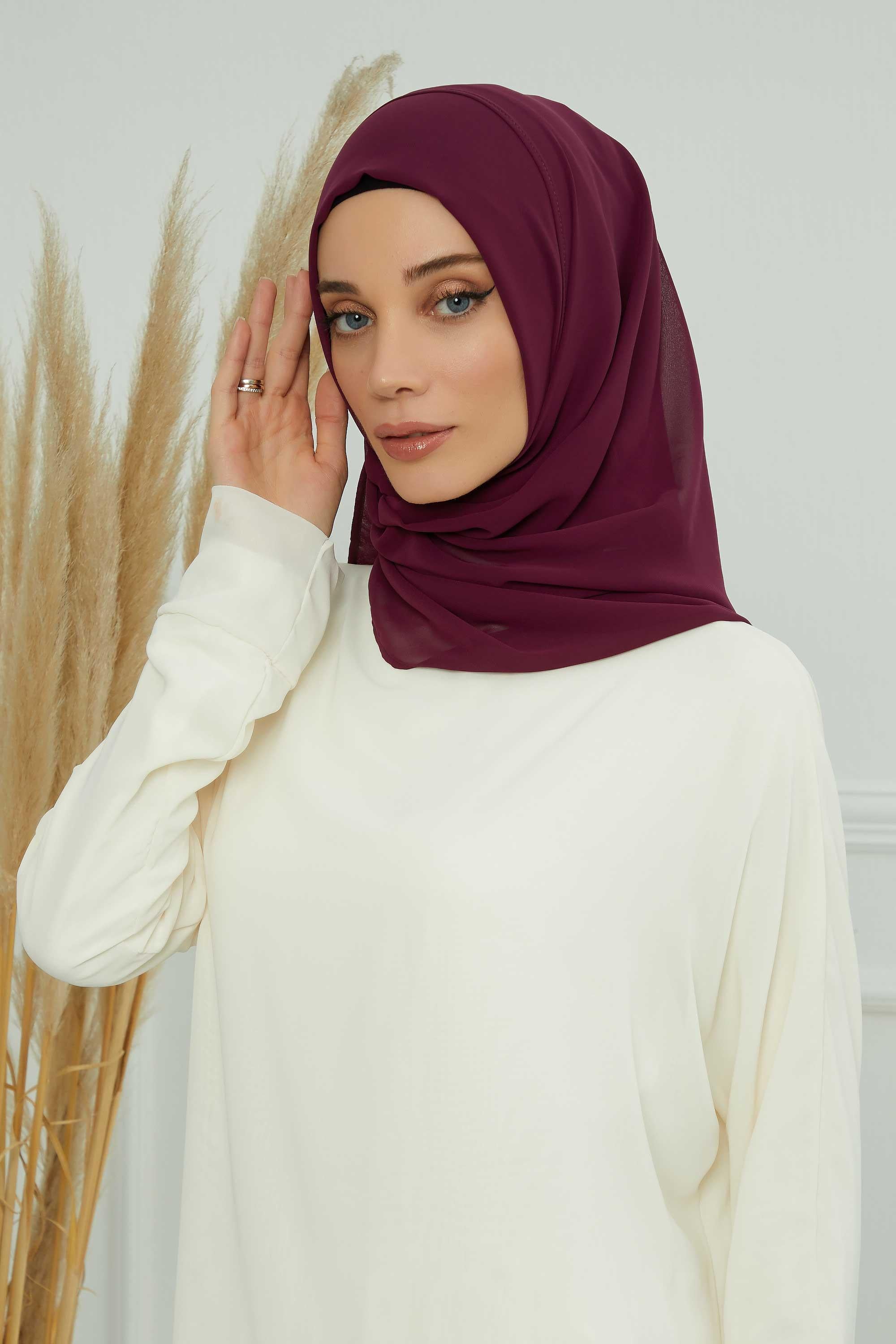 Klasik Tasarım Pratik Şifon Şal,PS-11