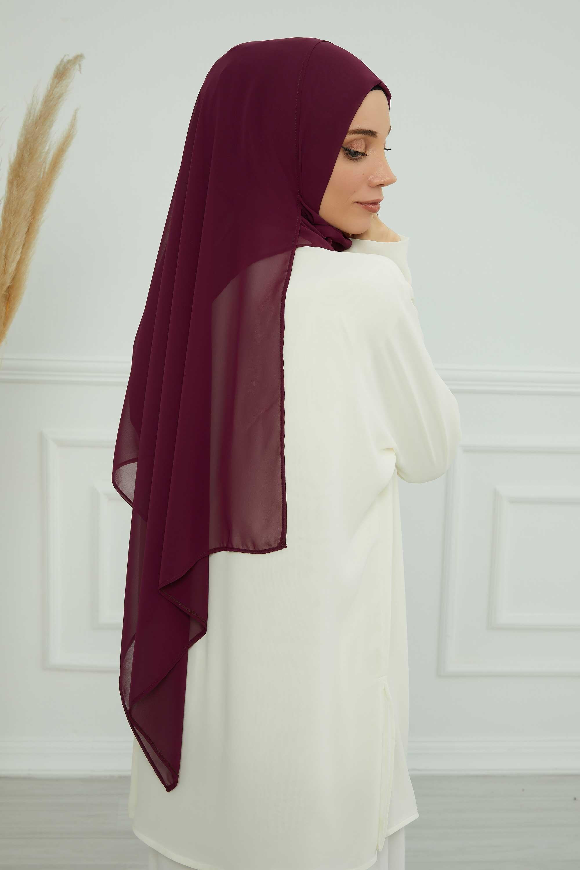 Klasik Tasarım Pratik Şifon Şal,PS-11