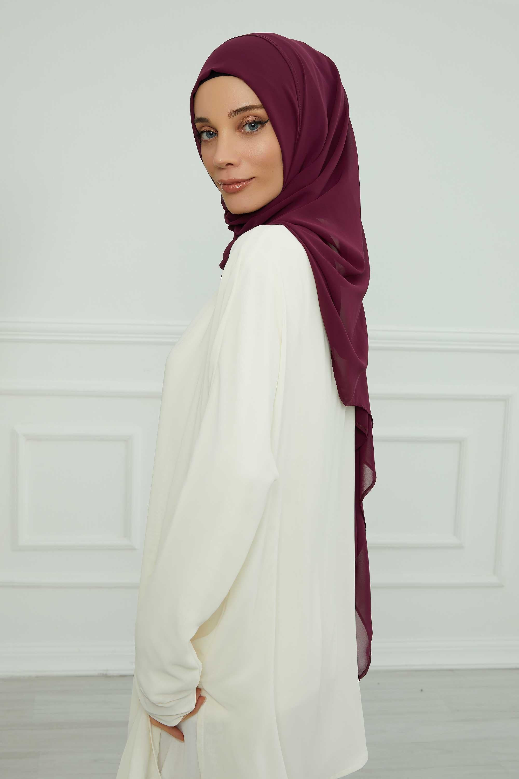 Klasik Tasarım Pratik Şifon Şal,PS-11