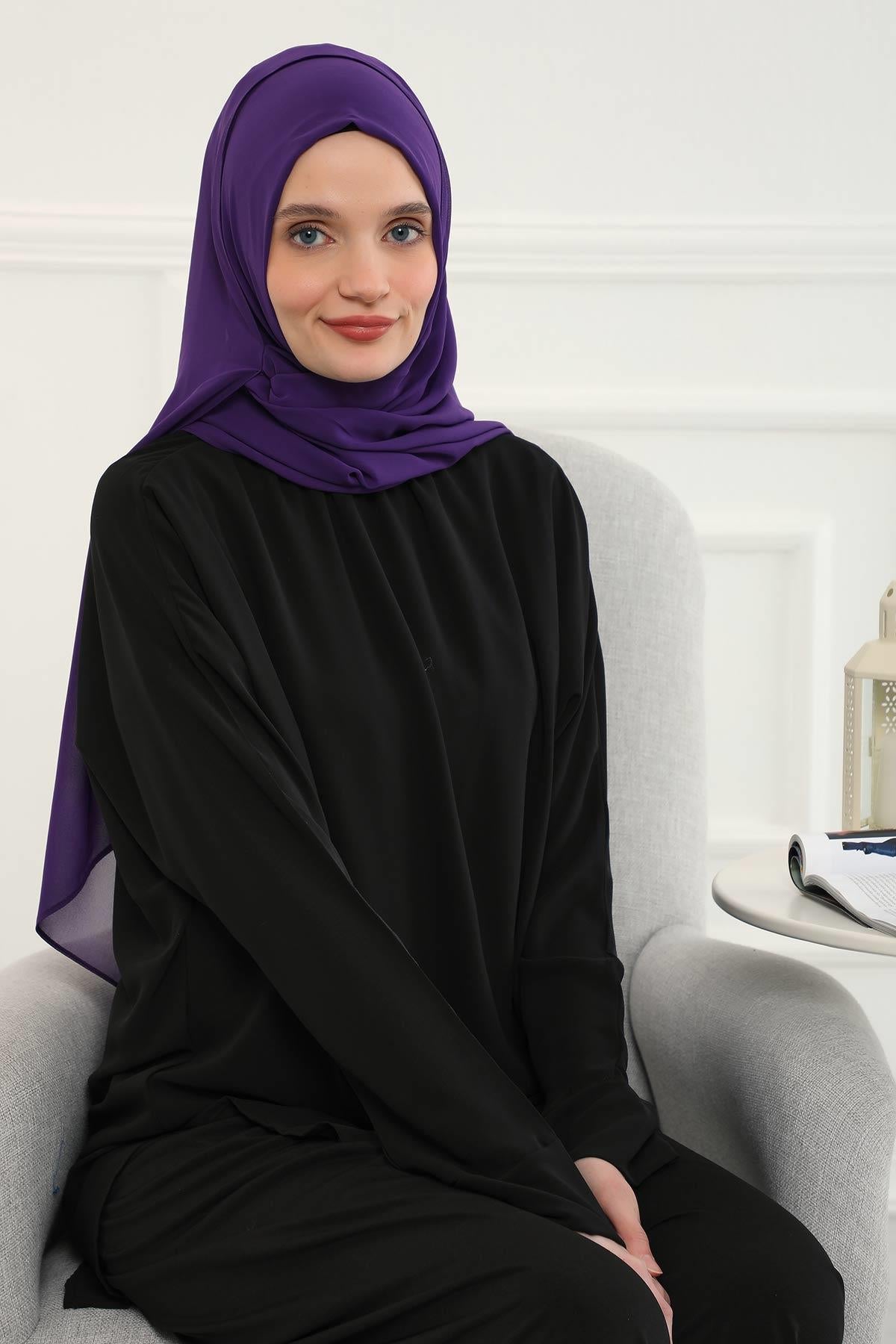 Klasik Tasarım Pratik Şifon Şal,PS-11