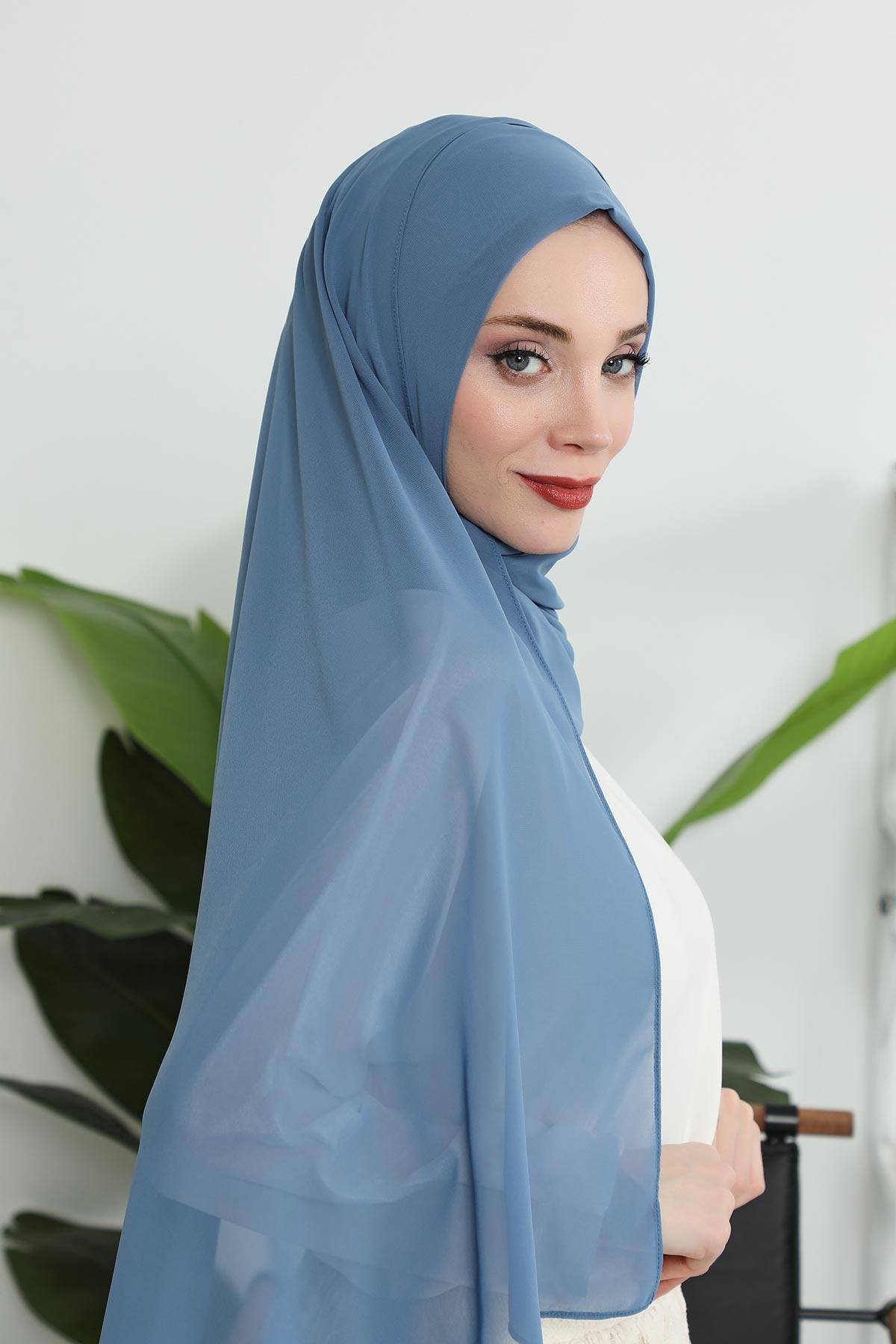 Klasik Tasarım Pratik Şifon Şal,PS-11