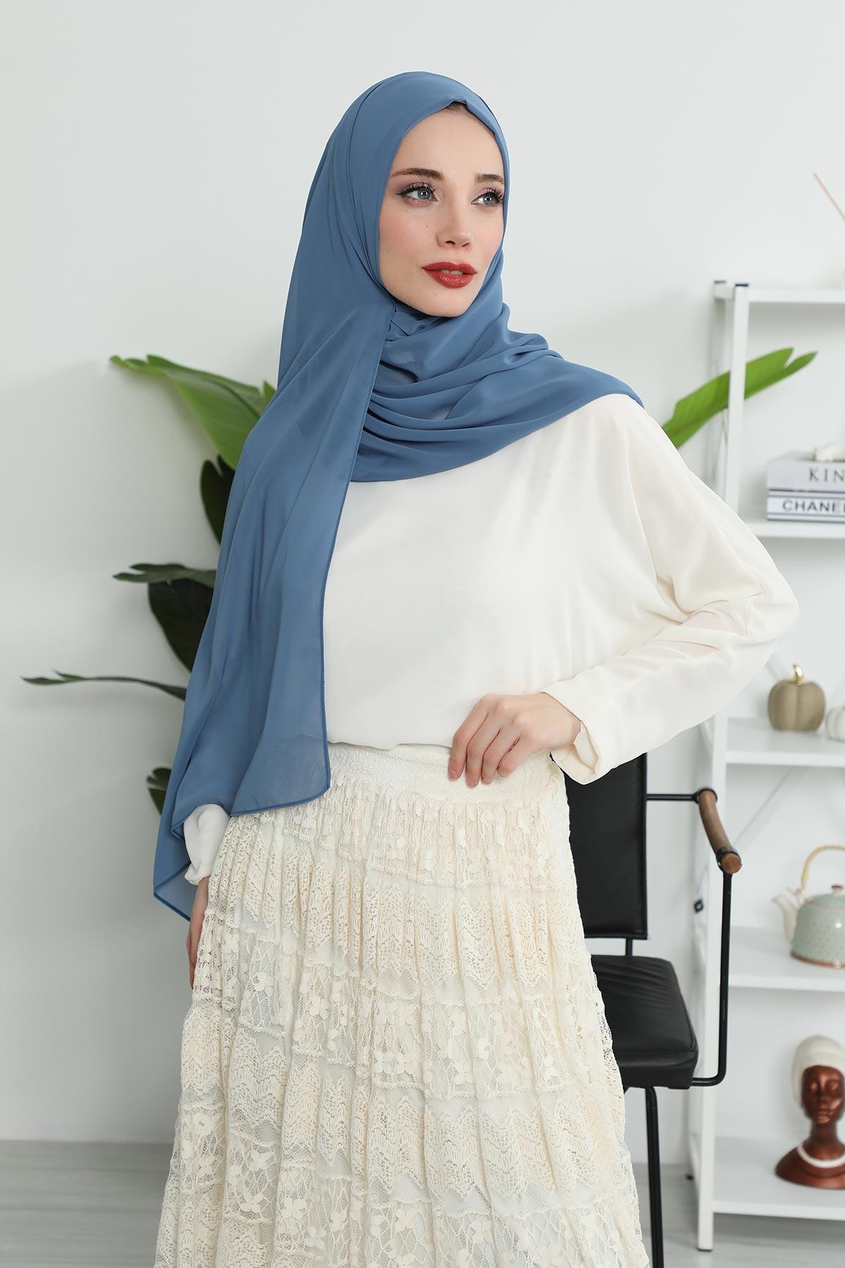 Klasik Tasarım Pratik Şifon Şal,PS-11