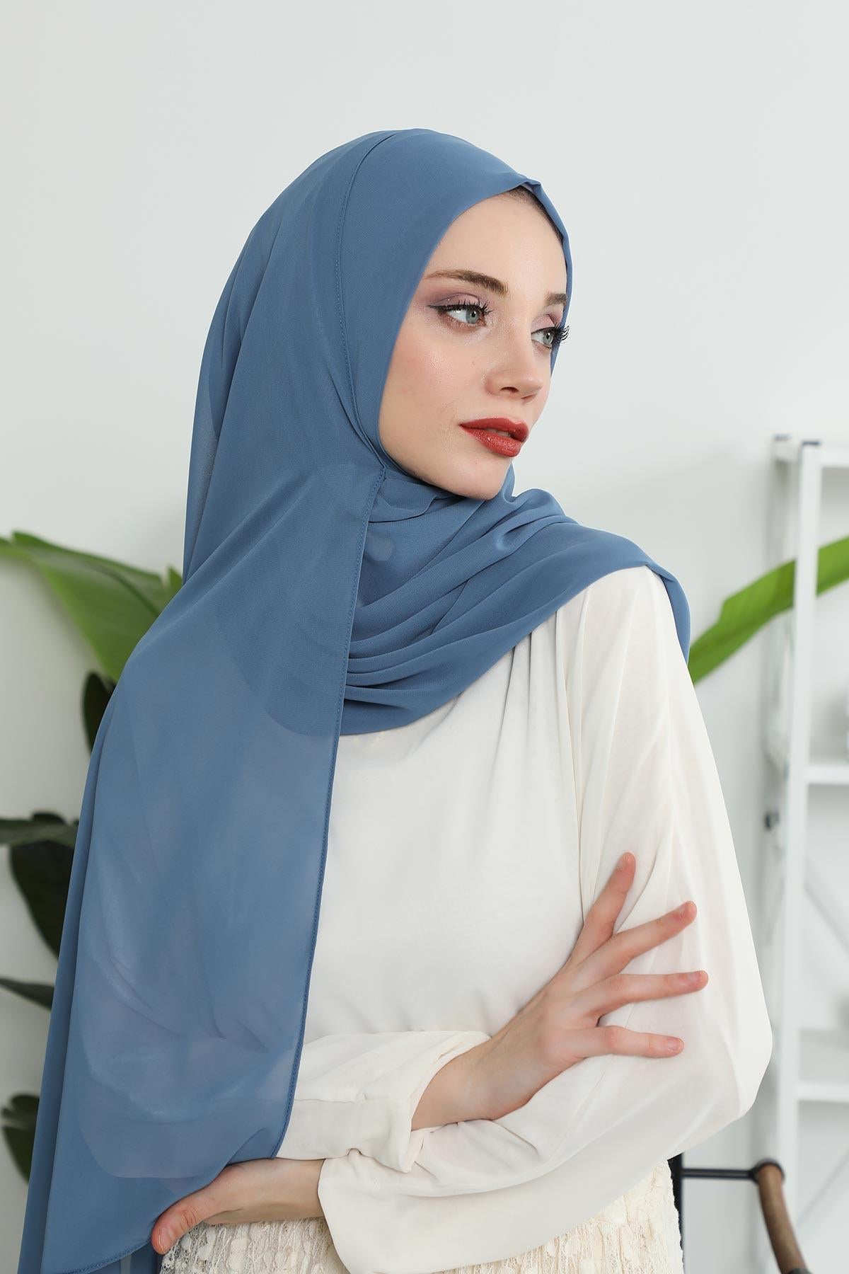 Klasik Tasarım Pratik Şifon Şal,PS-11