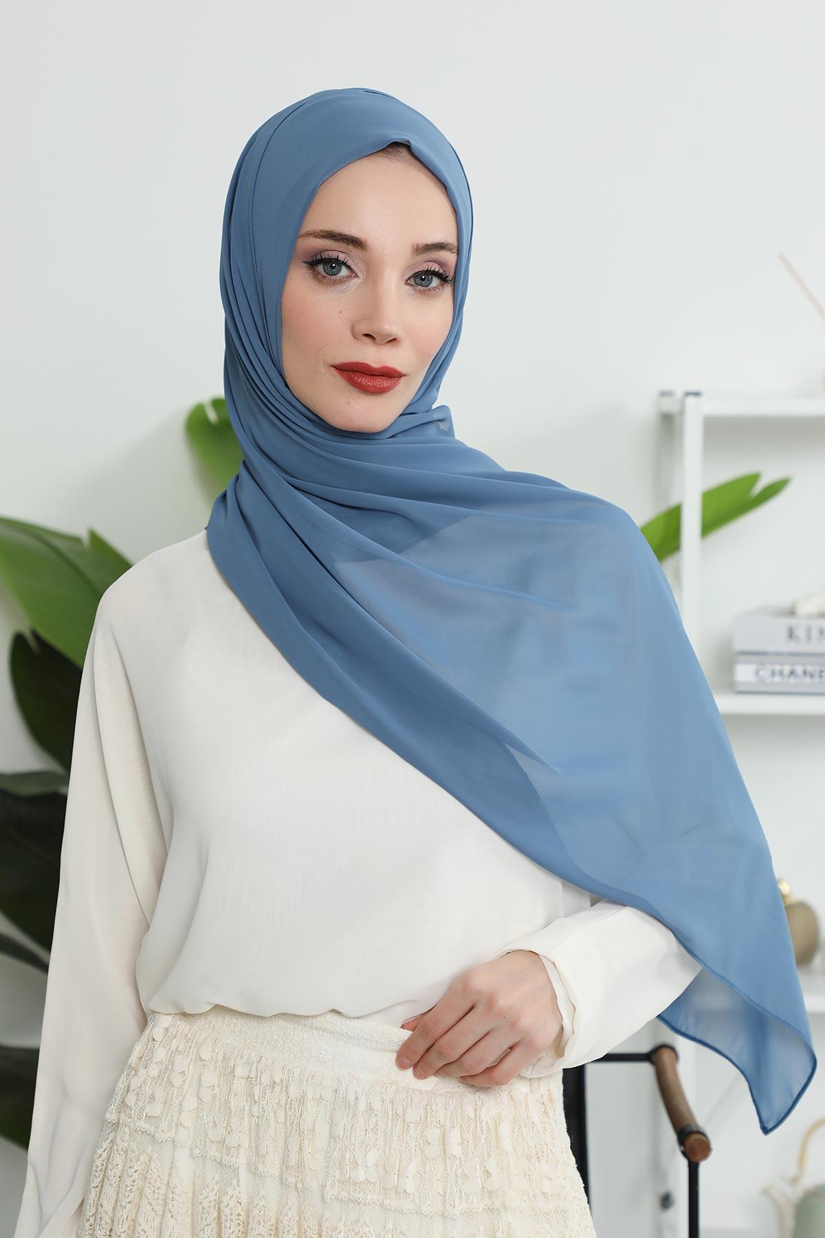 Klasik Tasarım Pratik Şifon Şal,PS-11