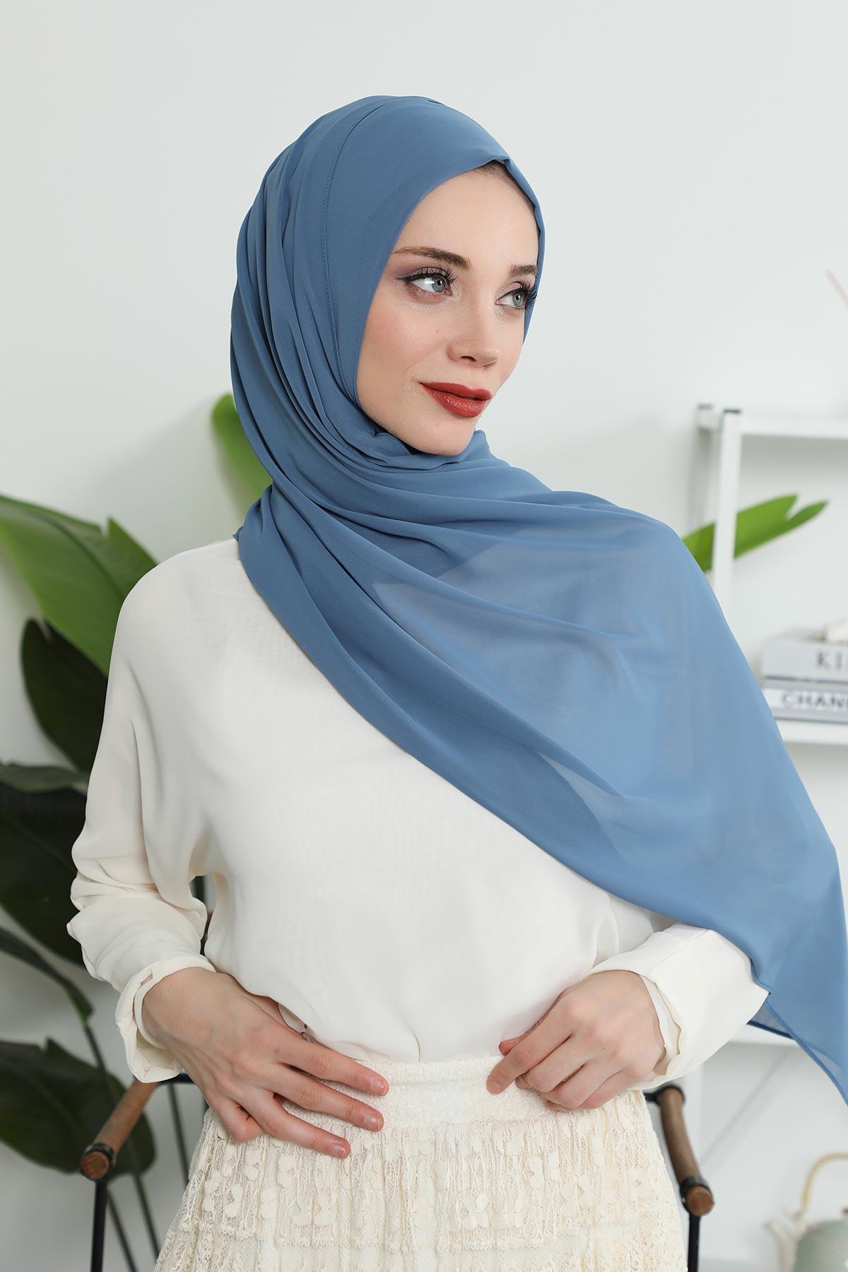 Klasik Tasarım Pratik Şifon Şal,PS-11