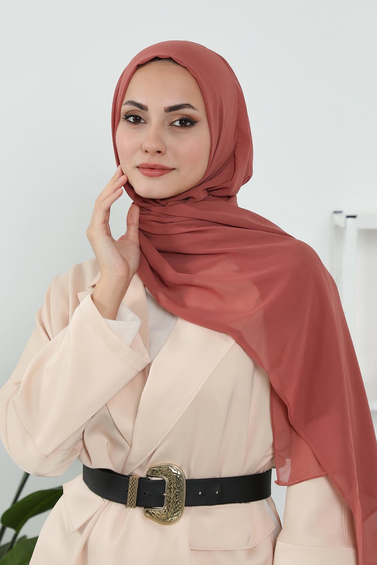 Klasik Tasarım Pratik Şifon Şal,PS-11