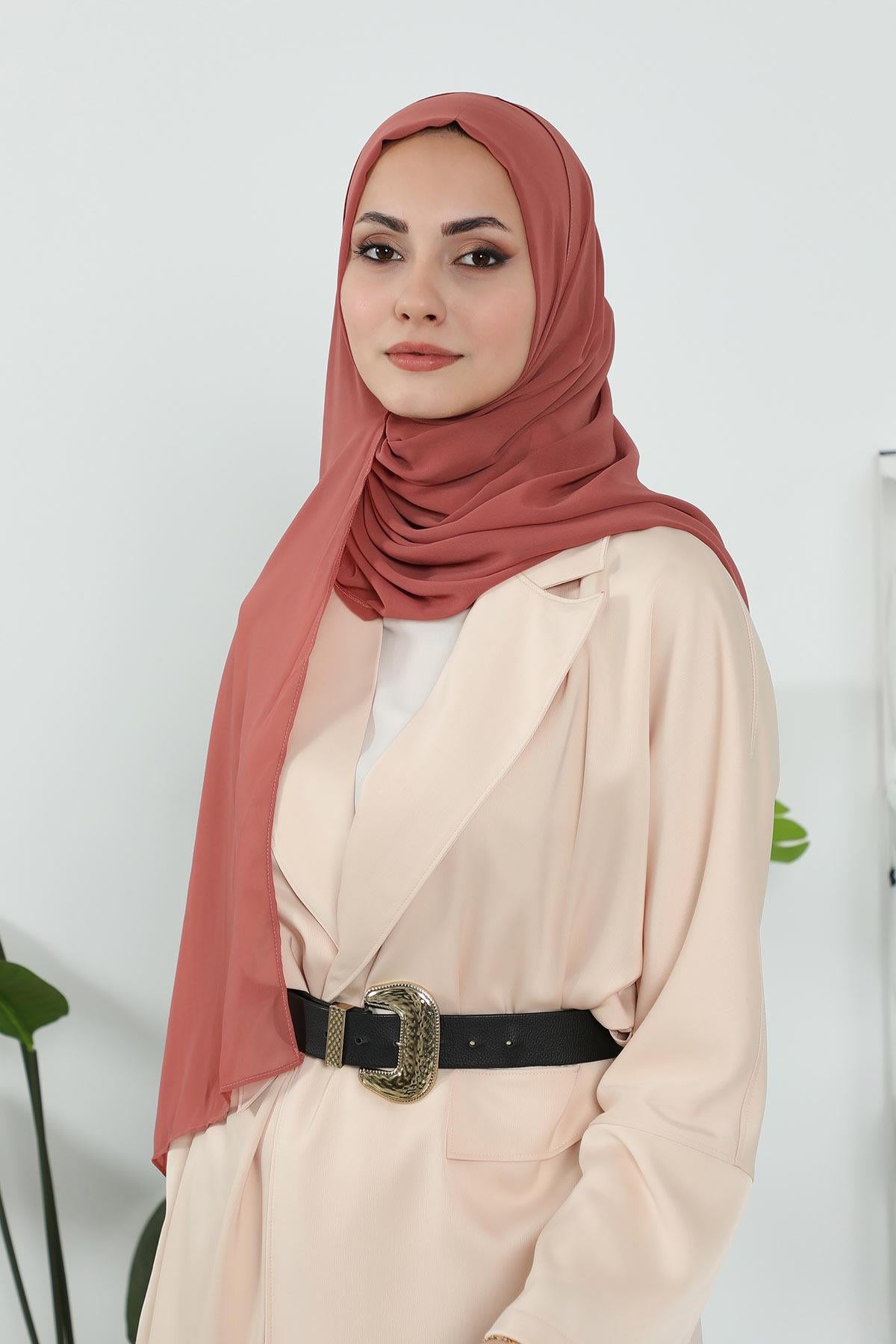 Klasik Tasarım Pratik Şifon Şal,PS-11